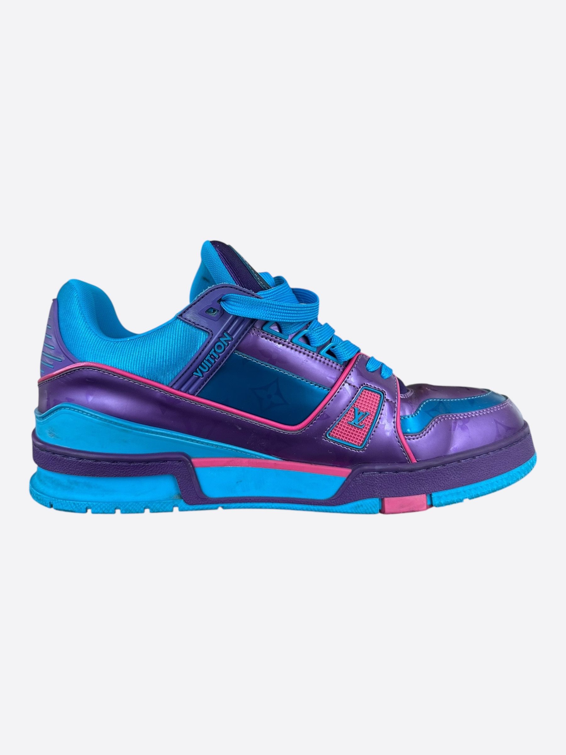 Louis Vuitton Louis Vuitton Purple & Blue Monogram Trainers Size US 9 / EU 42 - 5 Thumbnail