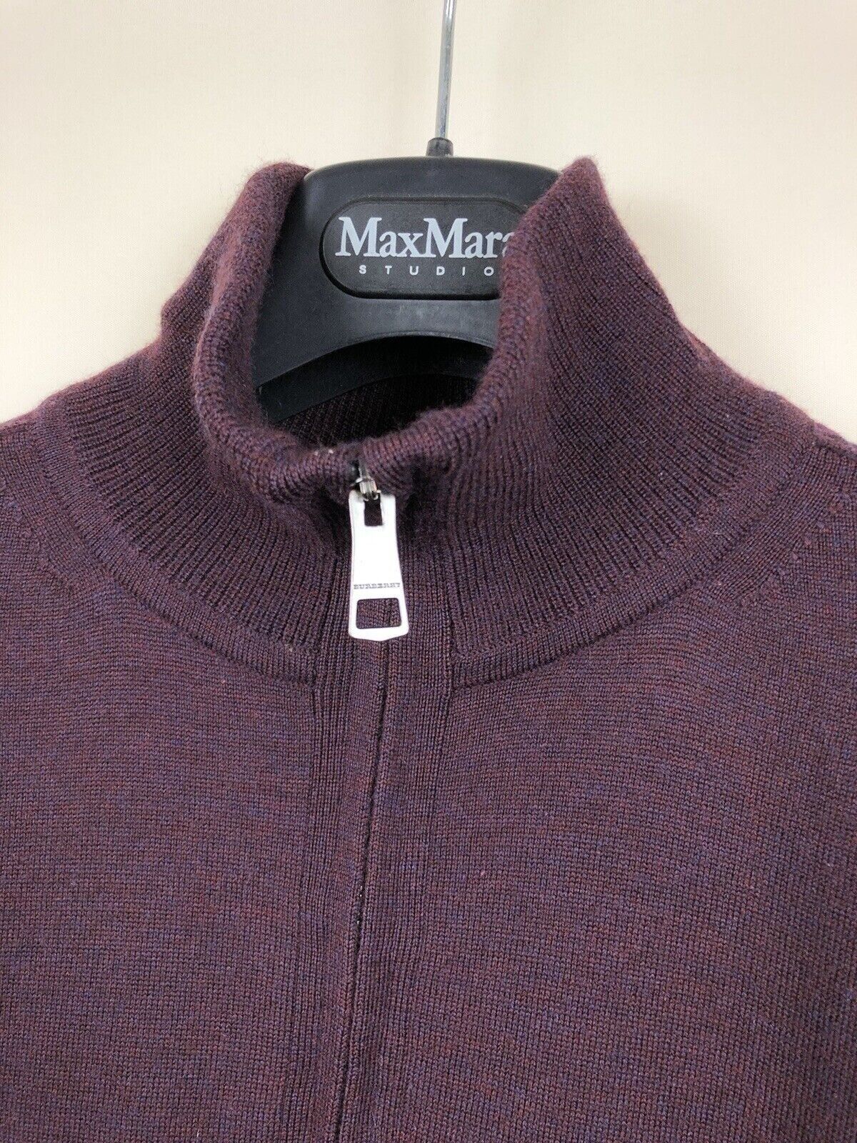 Burberry BURBERRY BRIT SWEATER PULLOVER 1/4 ZIP MERINO WOOL MENS Size US M / EU 48-50 / 2 - 10 Thumbnail