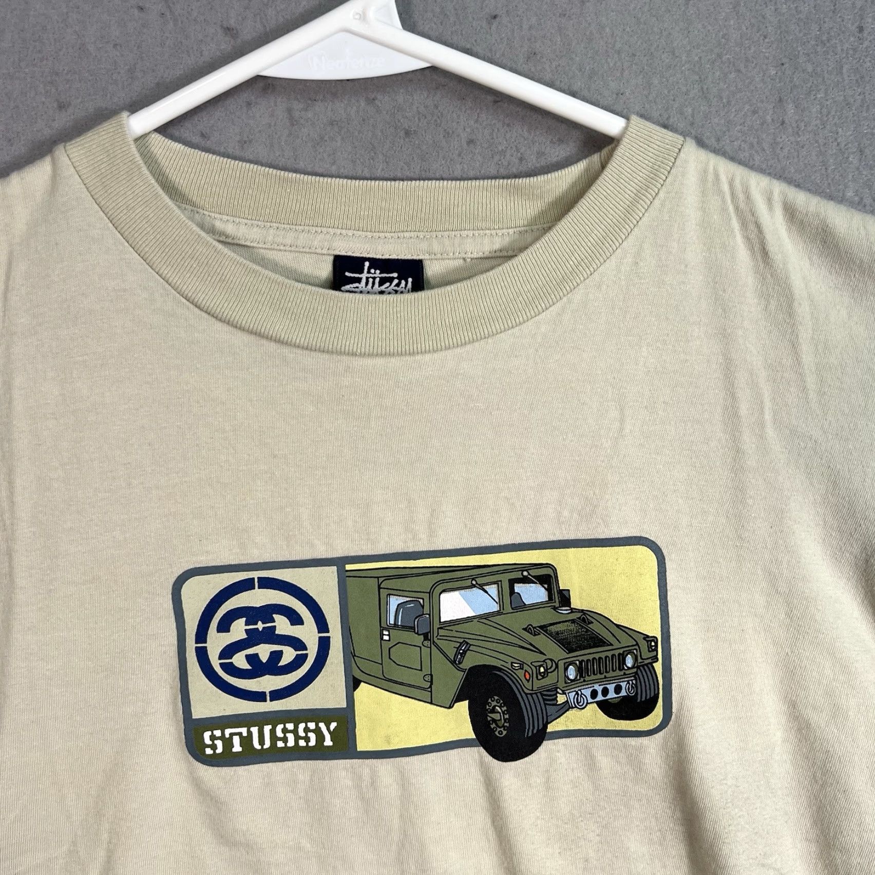 Vintage VINTAGE Stussy Military Hummer Humvee T Shirt Adult Medium Beige Mens Size US M / EU 48-50 / 2 - 2 Thumbnail