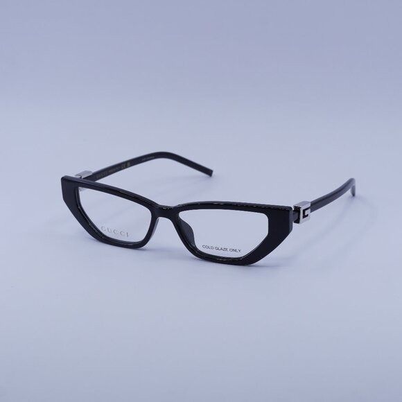 Gucci Gucci GG1683O 001 Eyeglasses Shiny Black 53mm Cat Eye Frame Size ONE SIZE - 1 Thumbnail