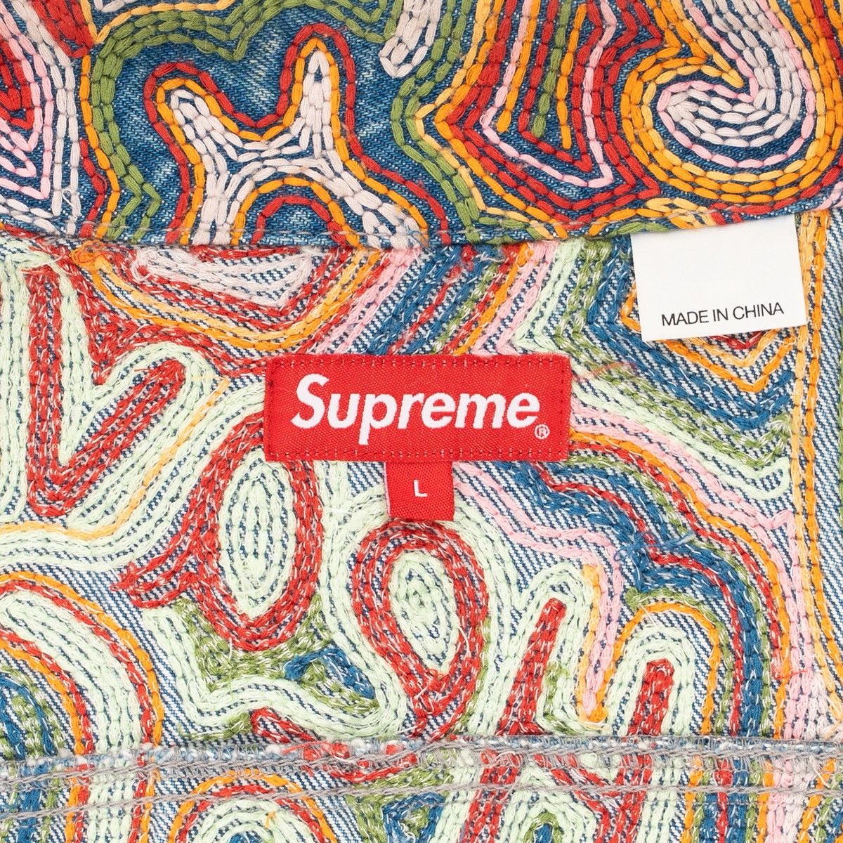 Supreme Chainstitch Denim Jacket Multicolor Size US L / EU 52-54 / 3 - 3 Thumbnail