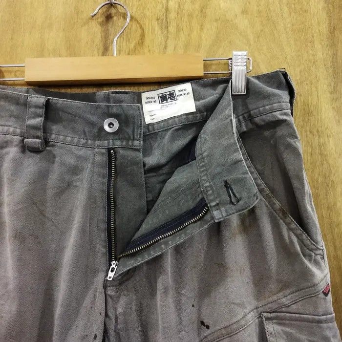 Japanese Brand TORA WORK WARE FADED GREY CARGO PANTS Size US 32 / EU 48 - 6 Thumbnail