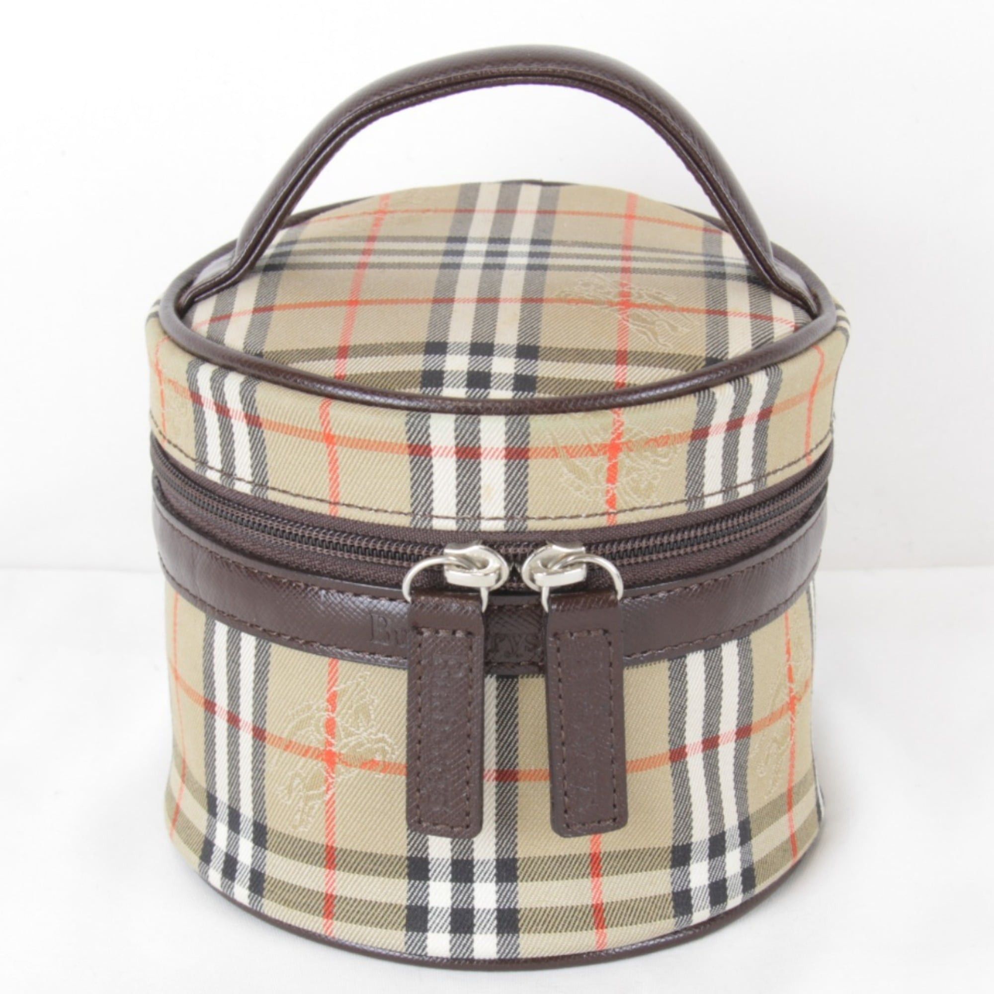Burberry BURBERRY Nova Check Shadow Horse Vanity Pouch, Canvas, Beige, Women's Size ONE SIZE - 1 Thumbnail