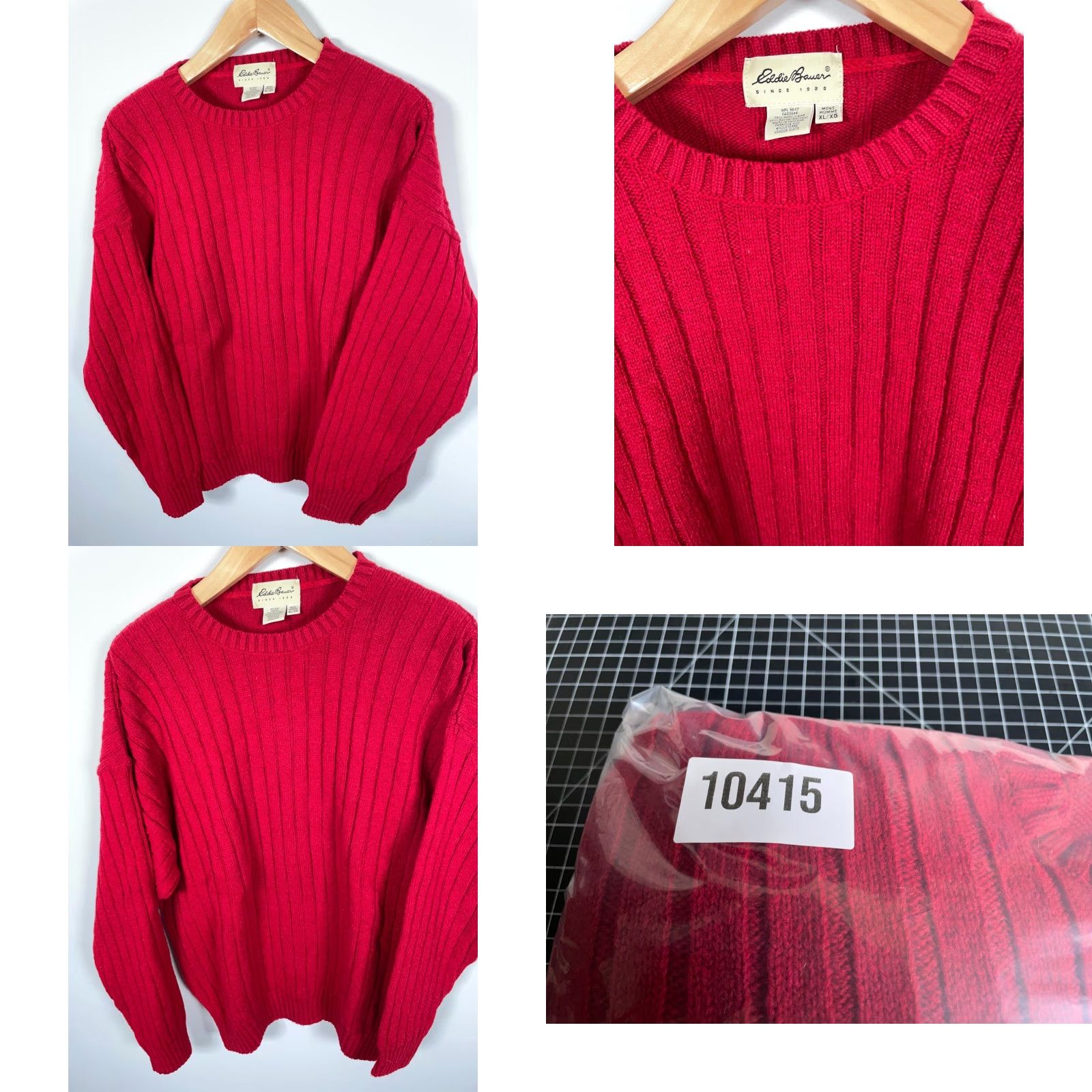 Eddie Bauer VINTAGE Eddie Bauer Sweater Men's XL Red Wool Blend Chunky-Knit Crewneck England Made Casual Pullover Heavyweight 90s, Classic, Dad, Preppy, Retro Size US XL / EU 56 / 4 - 8 Thumbnail