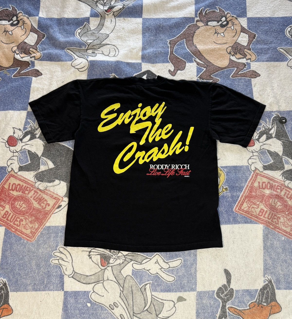 Band Tees Roddy Ricch live life fast enjoy the crash tee Size US L / EU 52-54 / 3 - 3 Thumbnail