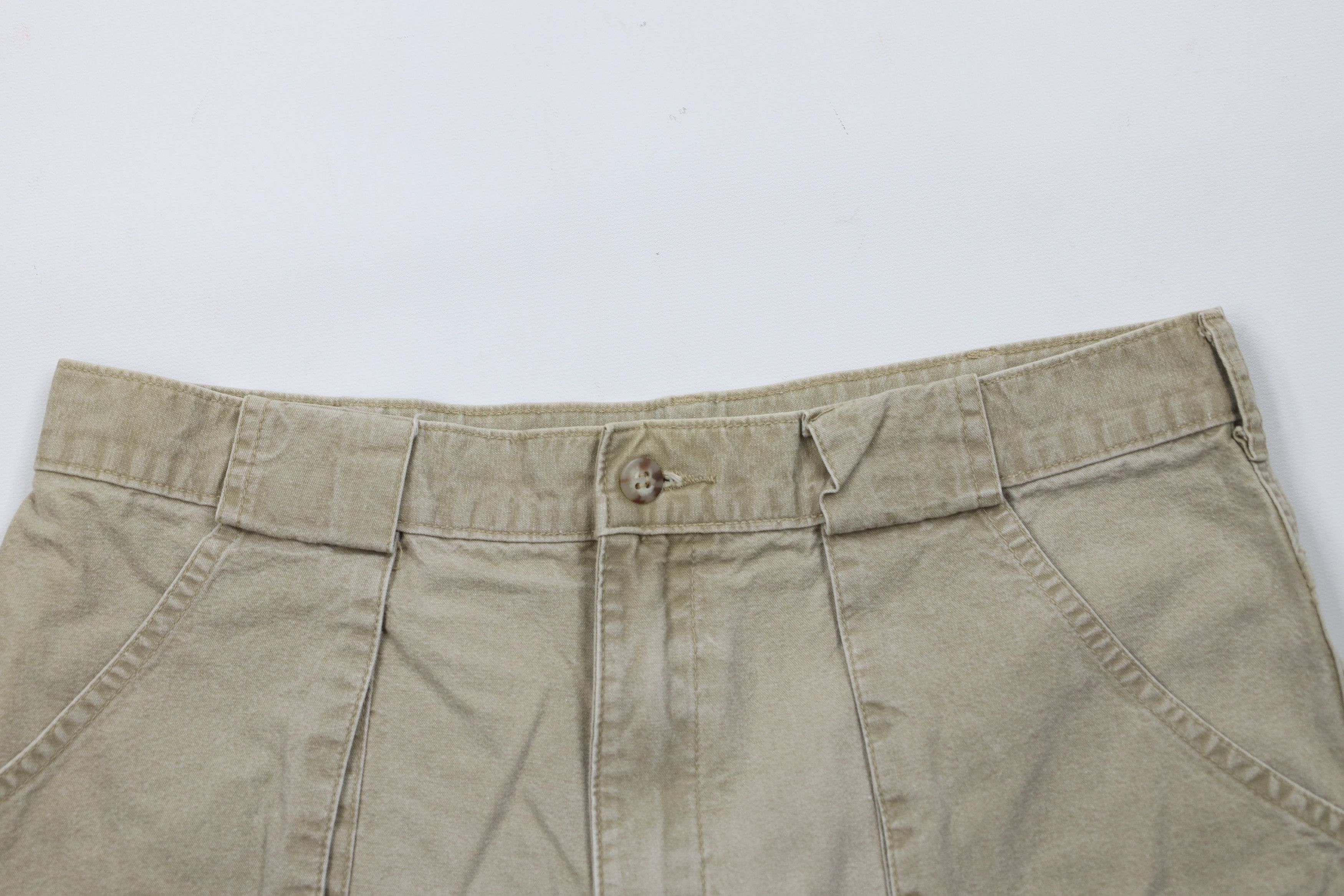 Vintage Vintage 90s Streetwear Stonewash Knee Trekking Shorts Brown Size US 32 / EU 48 - 2 Thumbnail