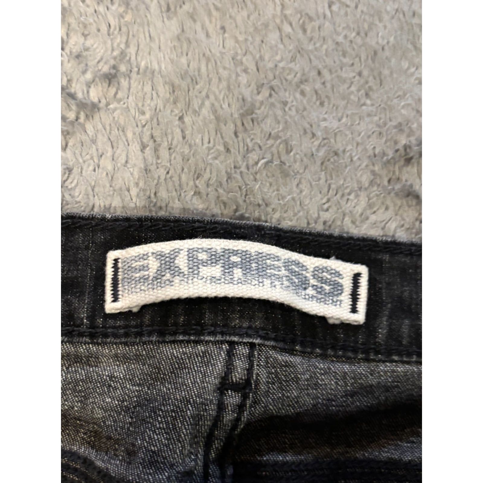 Express Express Jeans Womens 8R Bootcut Jeans Black Mid Rise Stretch Denim Casual Regular Size 8 Womens Size 30" / US 8 / IT 44 - 2 Thumbnail