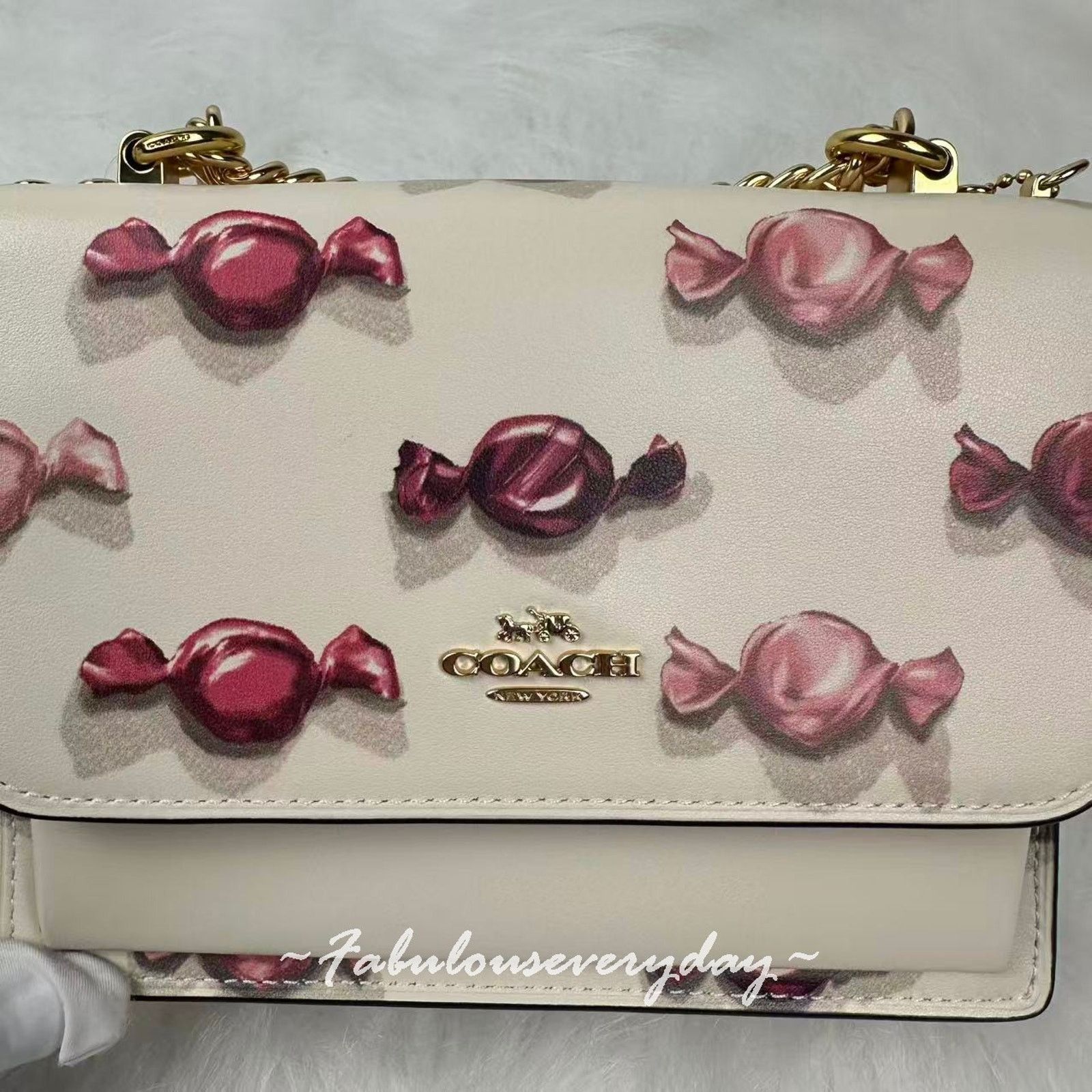 Coach Coach Mini Klare Crossbody Bag Candy in Leather/Chalk/Chalk Size ONE SIZE - 5 Thumbnail