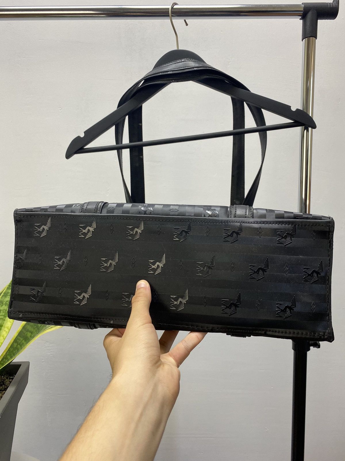 MCM MAISON MOLLERUS Luxury Monogram Handle Bag Black Vintage Size ONE SIZE - 8 Thumbnail