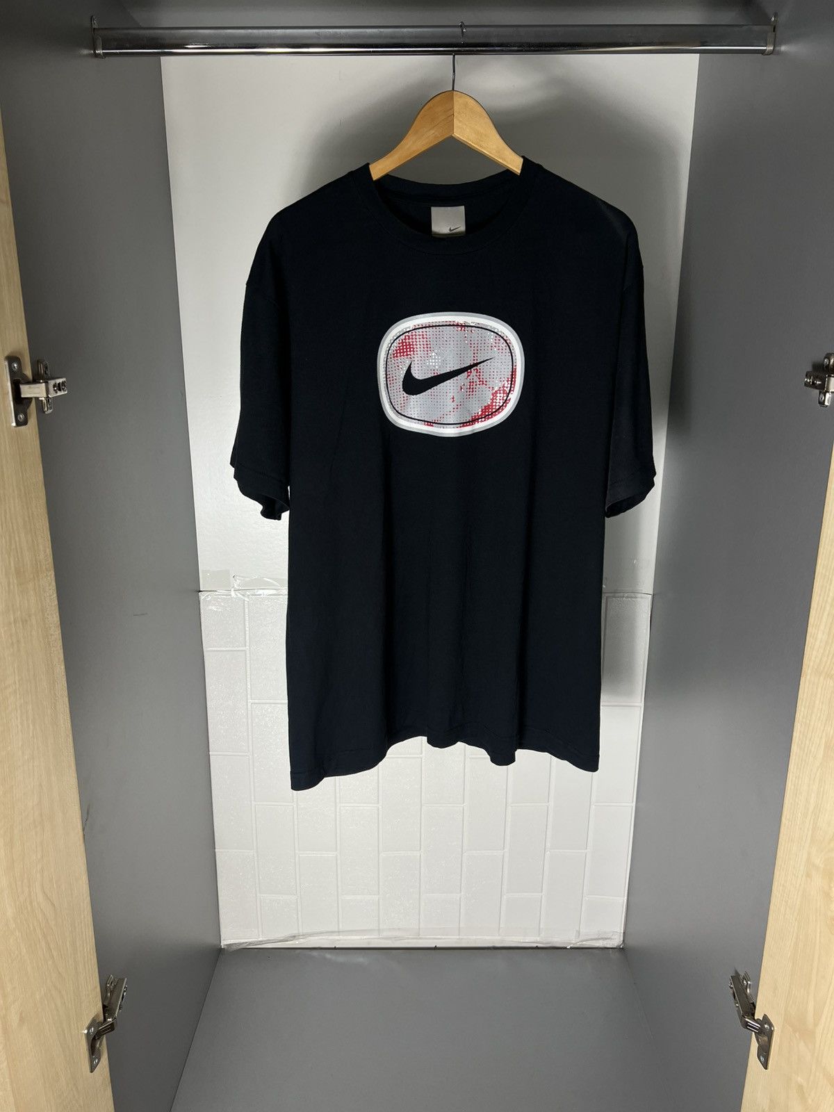Nike VINTAGE NIKE BIG LOGO SWOOSH RETRO T-SHIRT DRILL Y2K 90s USA Size US XL / EU 56 / 4 - 7 Thumbnail