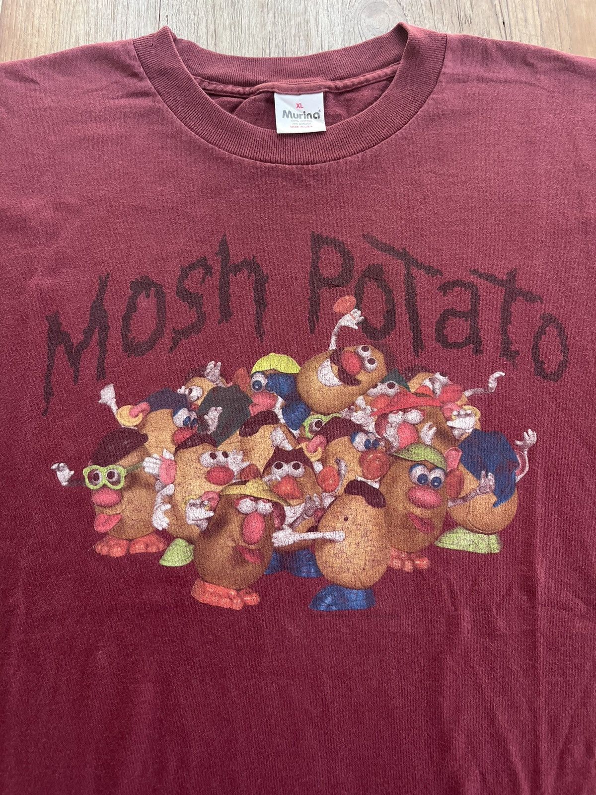 Disney × Vintage Vintage Mosh POTATO ( Heads ) parody Mosh pit 90’s Tshirt Size US XL / EU 56 / 4 - 5 Thumbnail