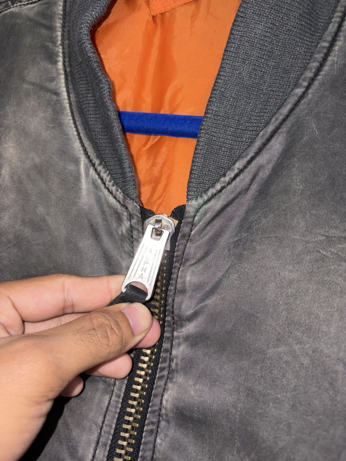Alpha Industries VINTAGE Alpha Military Flyer Phantom 1991 Bomber Jacket 🔥 Size US L / EU 52-54 / 3 - 5 Thumbnail