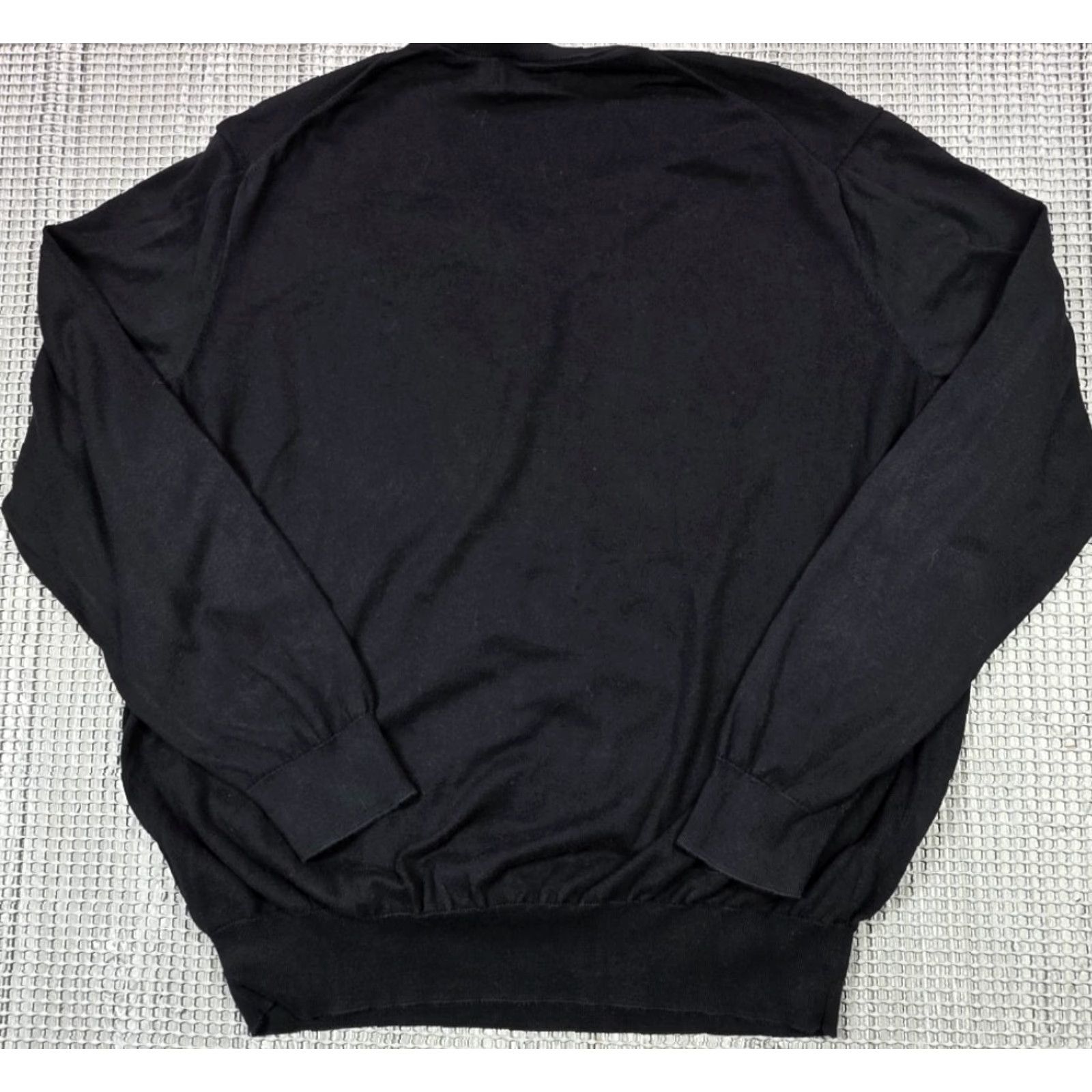 Polo Ralph Lauren Polo Ralph Lauren Sweater Mens 2XL Black V-Neck 100% Cotton Pima Logo Embroidered Classic Knit Pullover Shirt Size US XXL / EU 58 / 5 - 6 Thumbnail