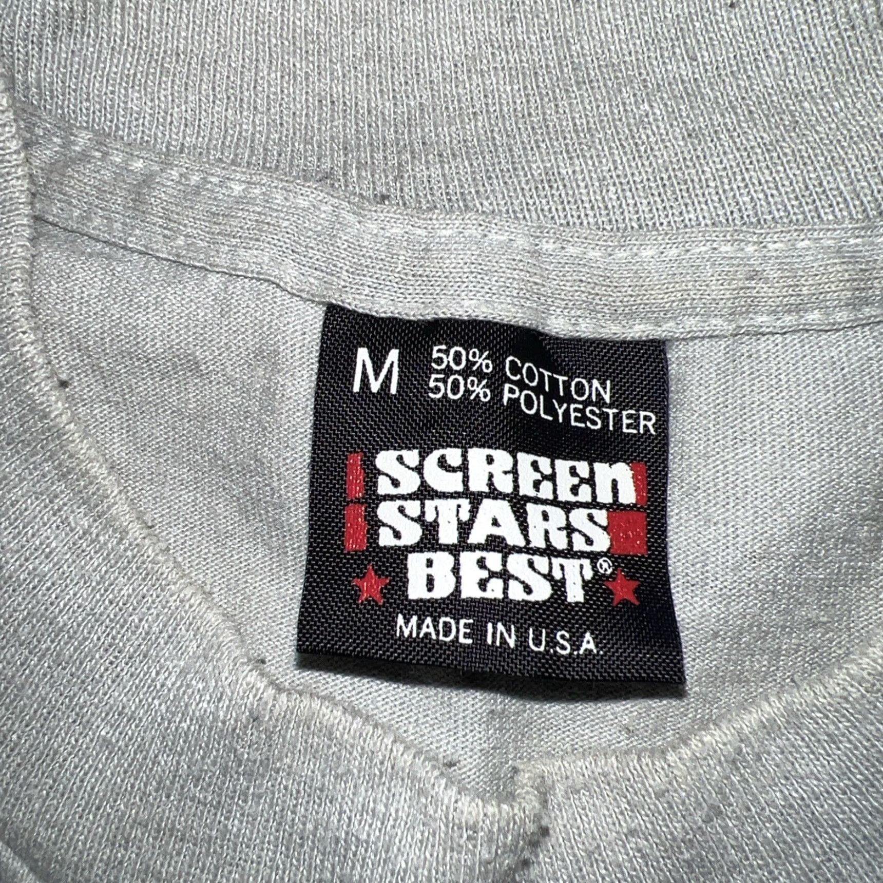 Vintage VTG Best Herd Boogie SINGLE STITCH Screen Stars SKYDIVING TEE Mens L Gray Stitch 1989 Stars Mens L USA Size US L / EU 52-54 / 3 - 4 Thumbnail