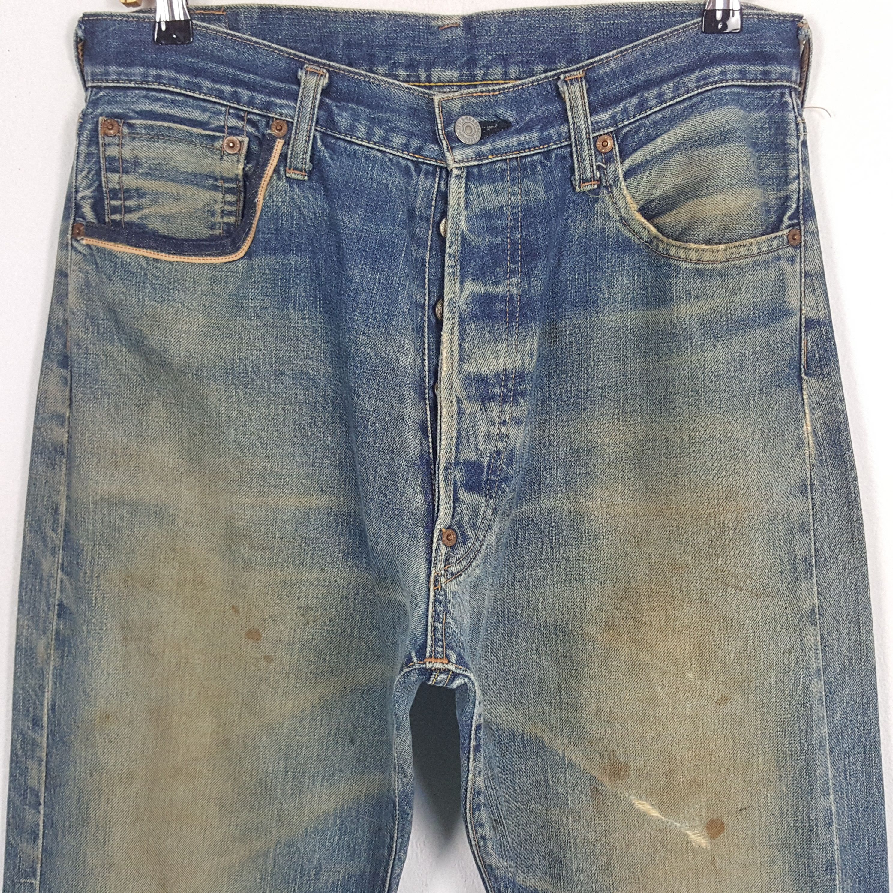 Japanese Brand × Vintage Vintage Evis Japanese Brand Daicocok Custom Art Denim Jeans Size US 31 - 5 Thumbnail