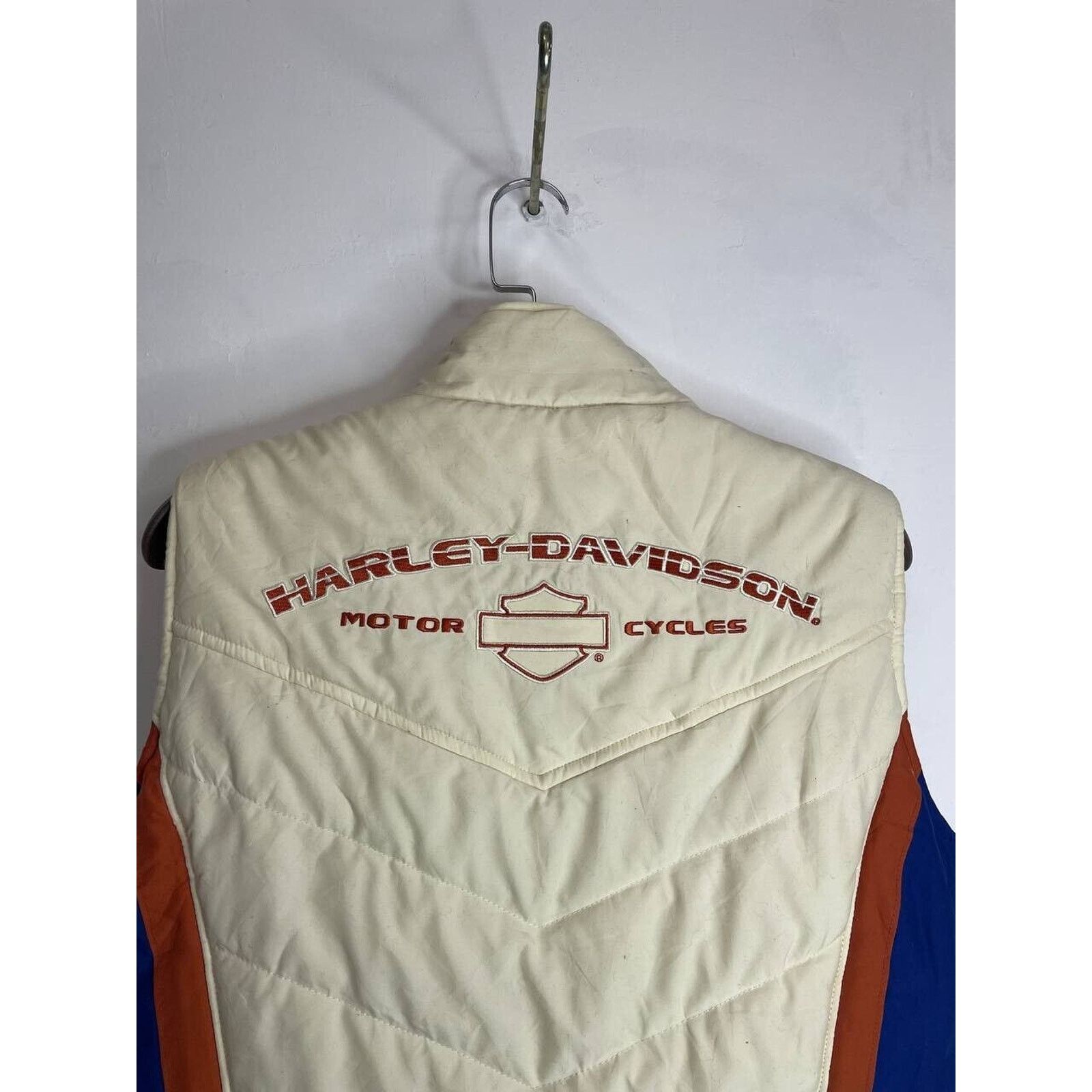 Harley Davidson × Vintage Vintage Harley-Davidson Quilted Puffer Vest Cream Size M Size M / US 6-8 / IT 42-44 - 5 Thumbnail