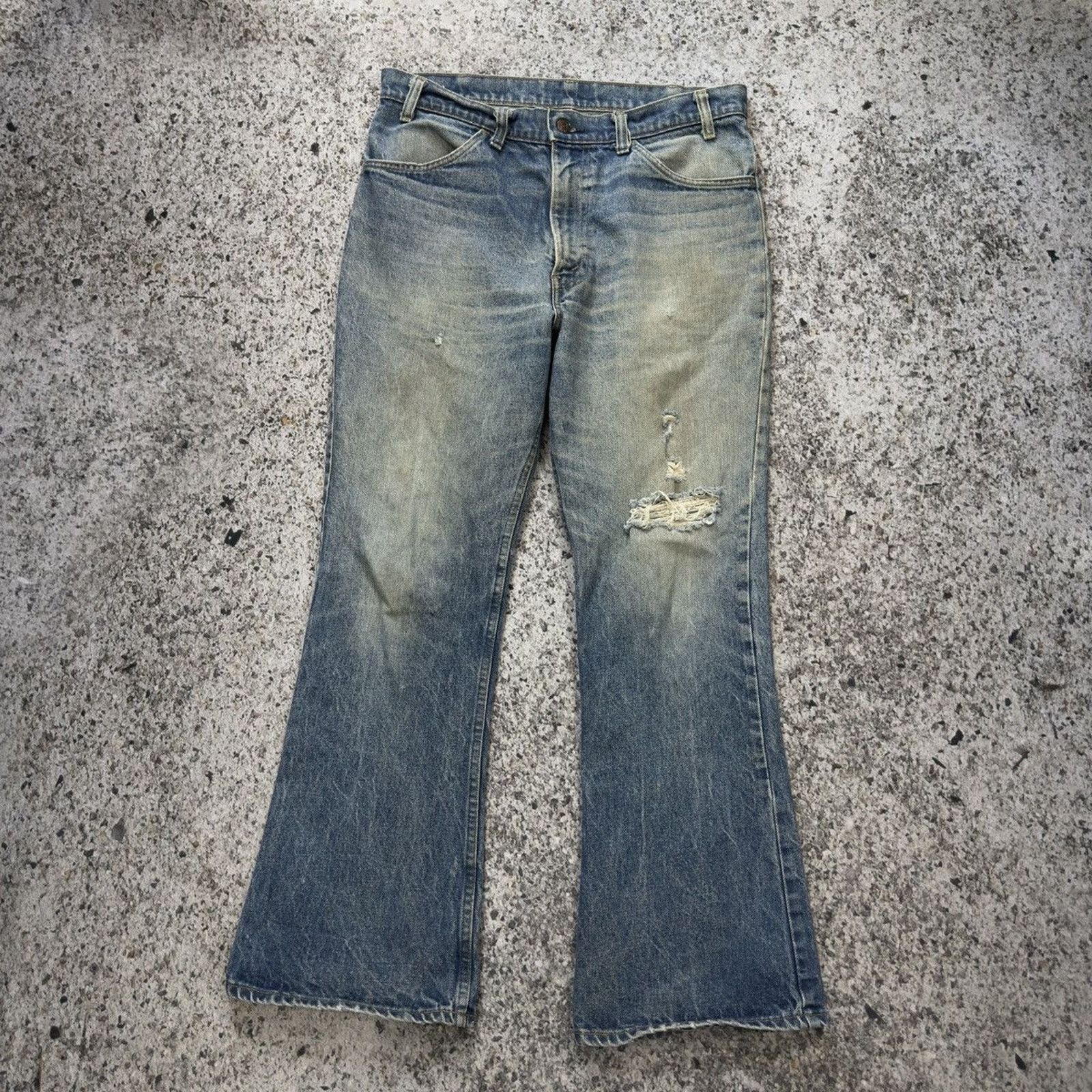 Levi's Vintage 70s Levi's 646 Orange Tab Flare Bellbottom Jeans Size US 34 / EU 50 - 15 Thumbnail