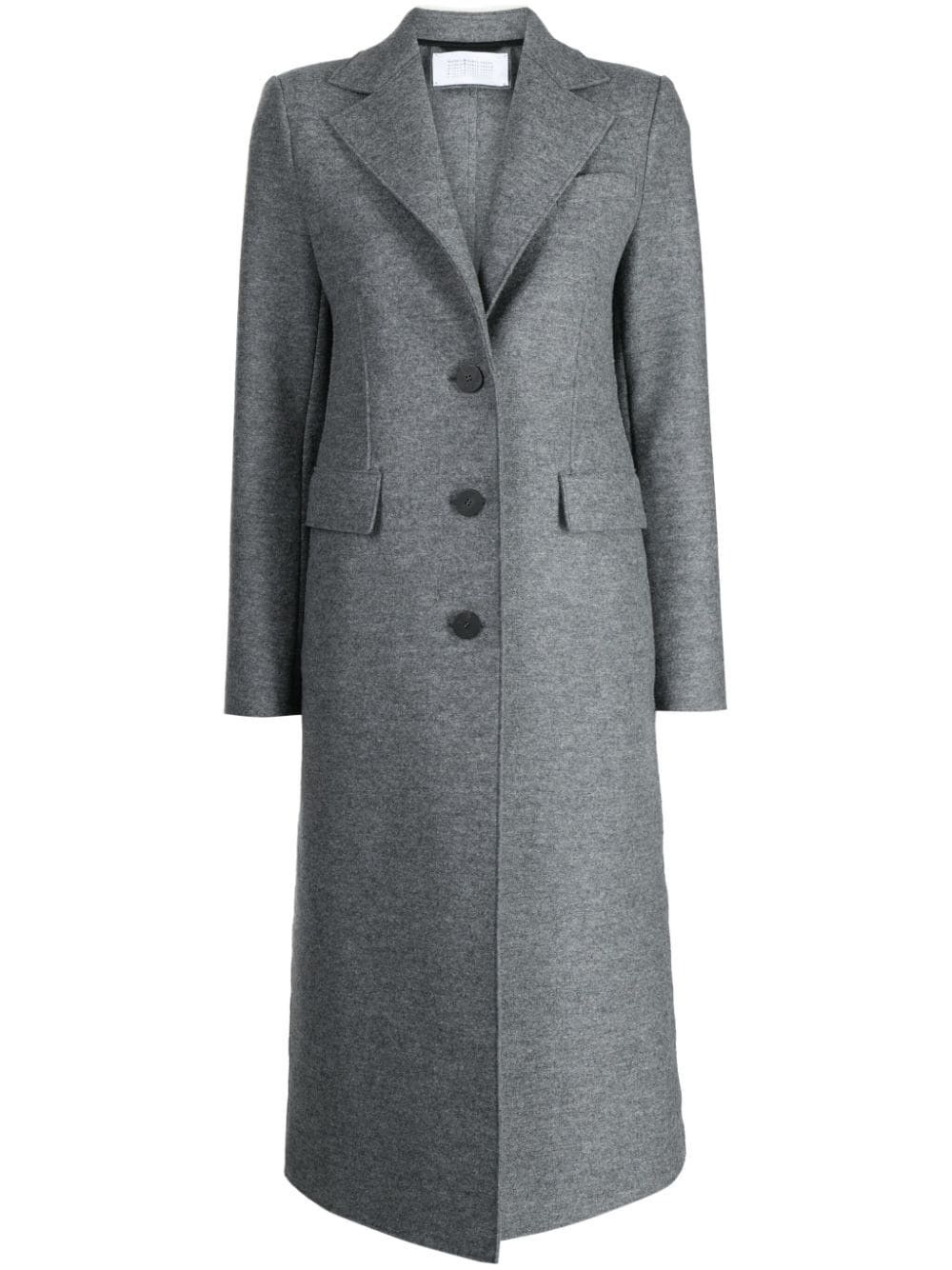 Harris Wharf London o1s22i1n1024 Single-Breasted Pressed Wool Coat in Grey Size S / US 4 / IT 40 - 1 Thumbnail