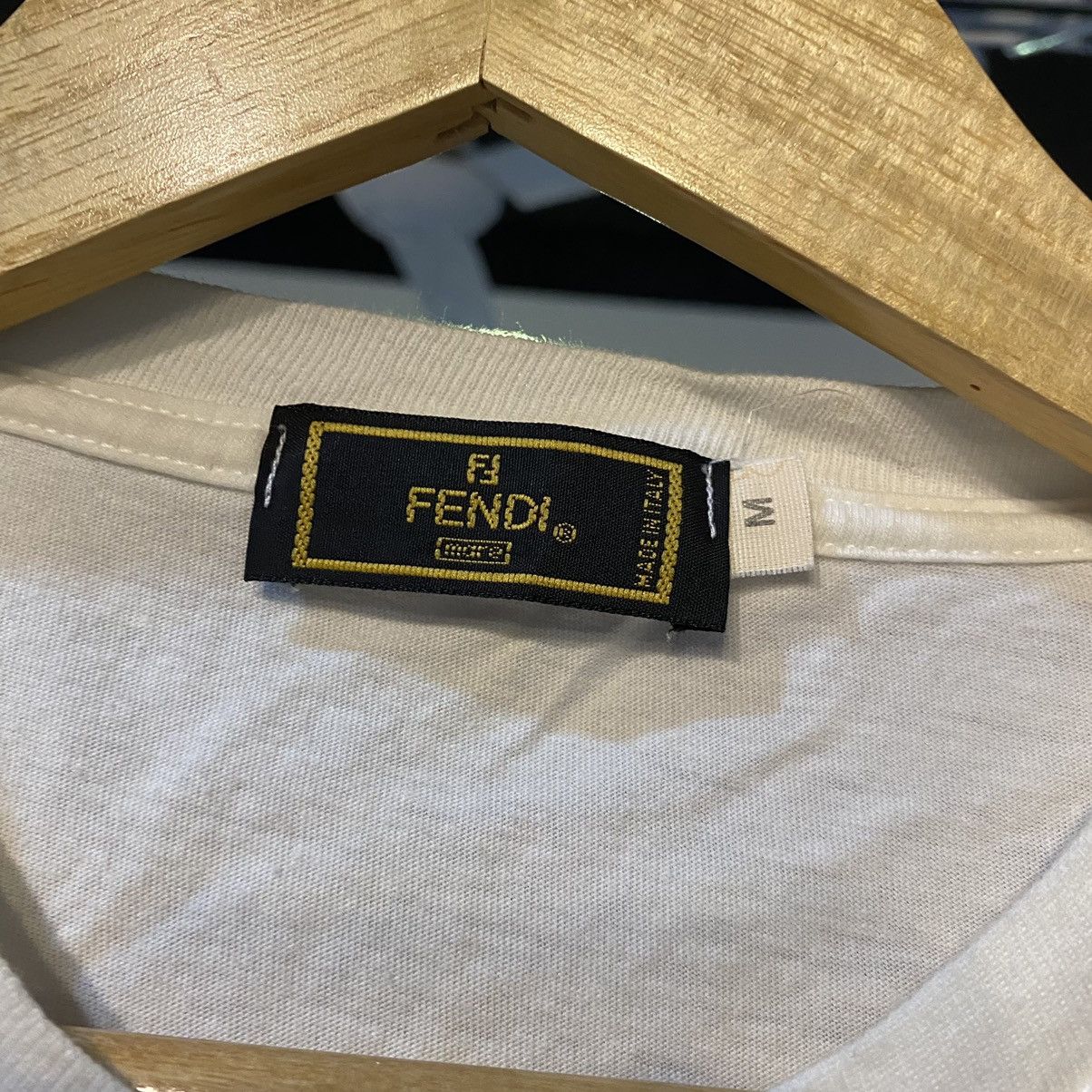 Fendi Vintage FENDI Spell Out Embroidery T shirt Size US M / EU 48-50 / 2 - 8 Thumbnail