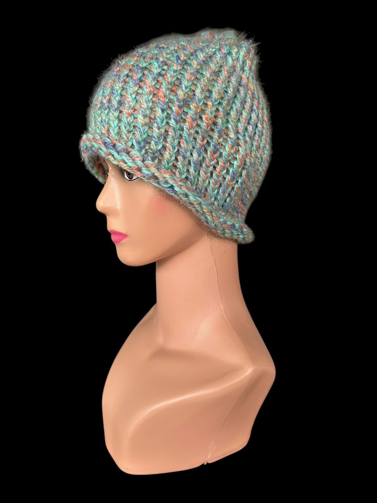 Japanese Brand × Kapital × Vintage Crochet Knitted Handmade Hairy Beanie Hats Size ONE SIZE - 4 Thumbnail