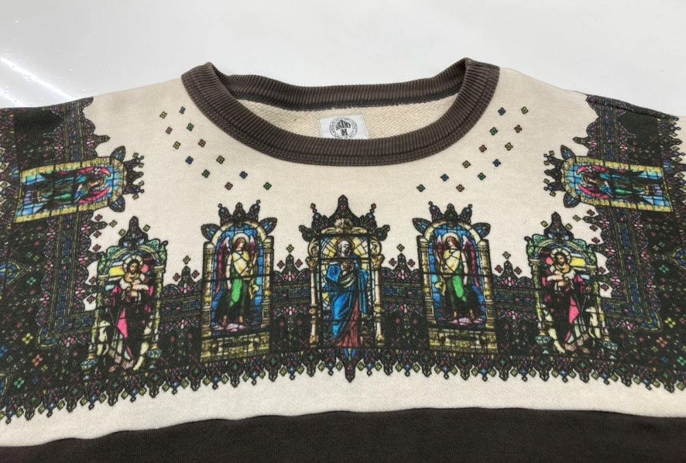 Saint Michael SAINT MICHAEL 21SS Stained Glass Distressed Sweatshirt M Size US M / EU 48-50 / 2 - 3 Thumbnail