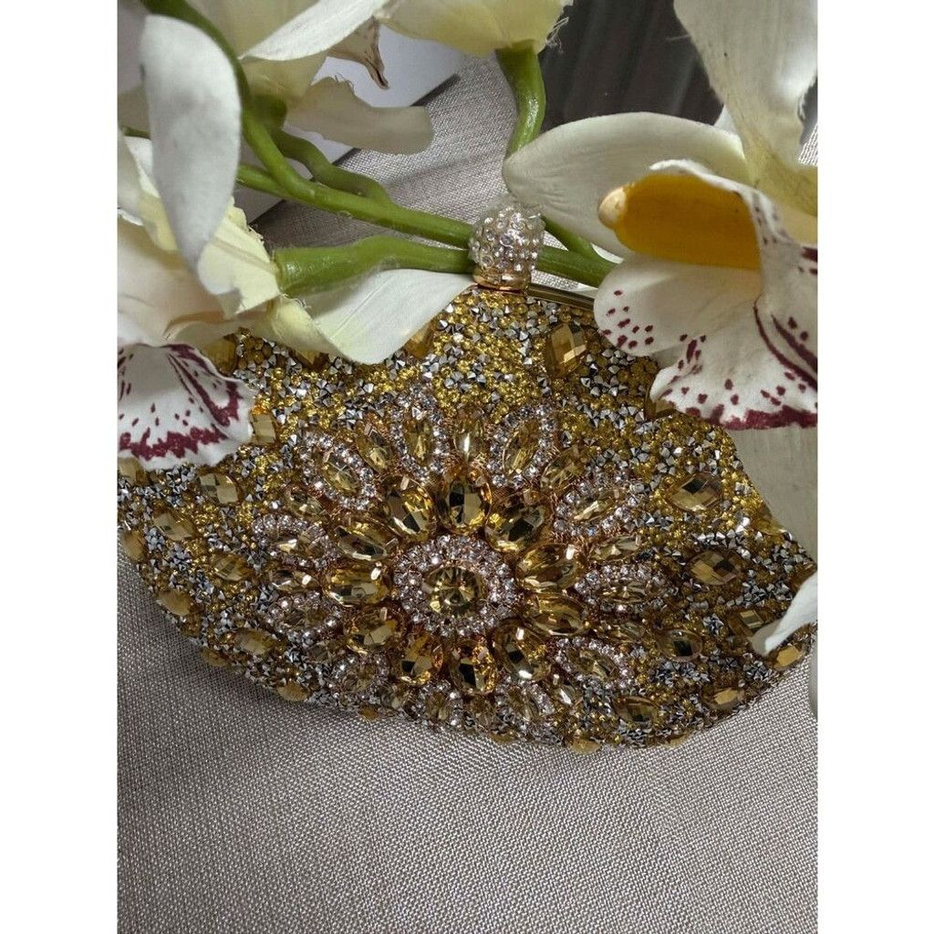 Other RAMLA Crystal Clutch Purse Jeweled Purses Rhinestone Size ONE SIZE - 7 Thumbnail