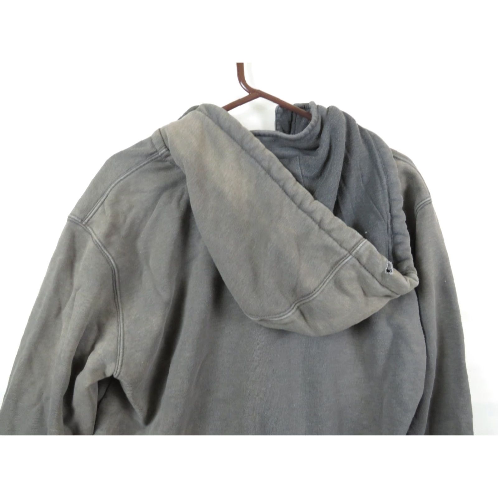 Carhartt Carhartt Men's Gray Original Loose Distressed Fit Logo Pullover Hoodie S Regular Hooded Lined Pockets Crew Neck Size US S / EU 44-46 / 1 - 8 Thumbnail