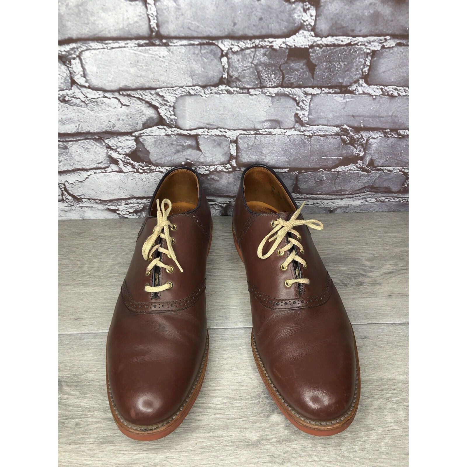 Cole Haan Cole Haan Burgundy Brown Leather Lace Up Dress Oxfords Shoes Size US 12 / EU 45 - 10 Thumbnail