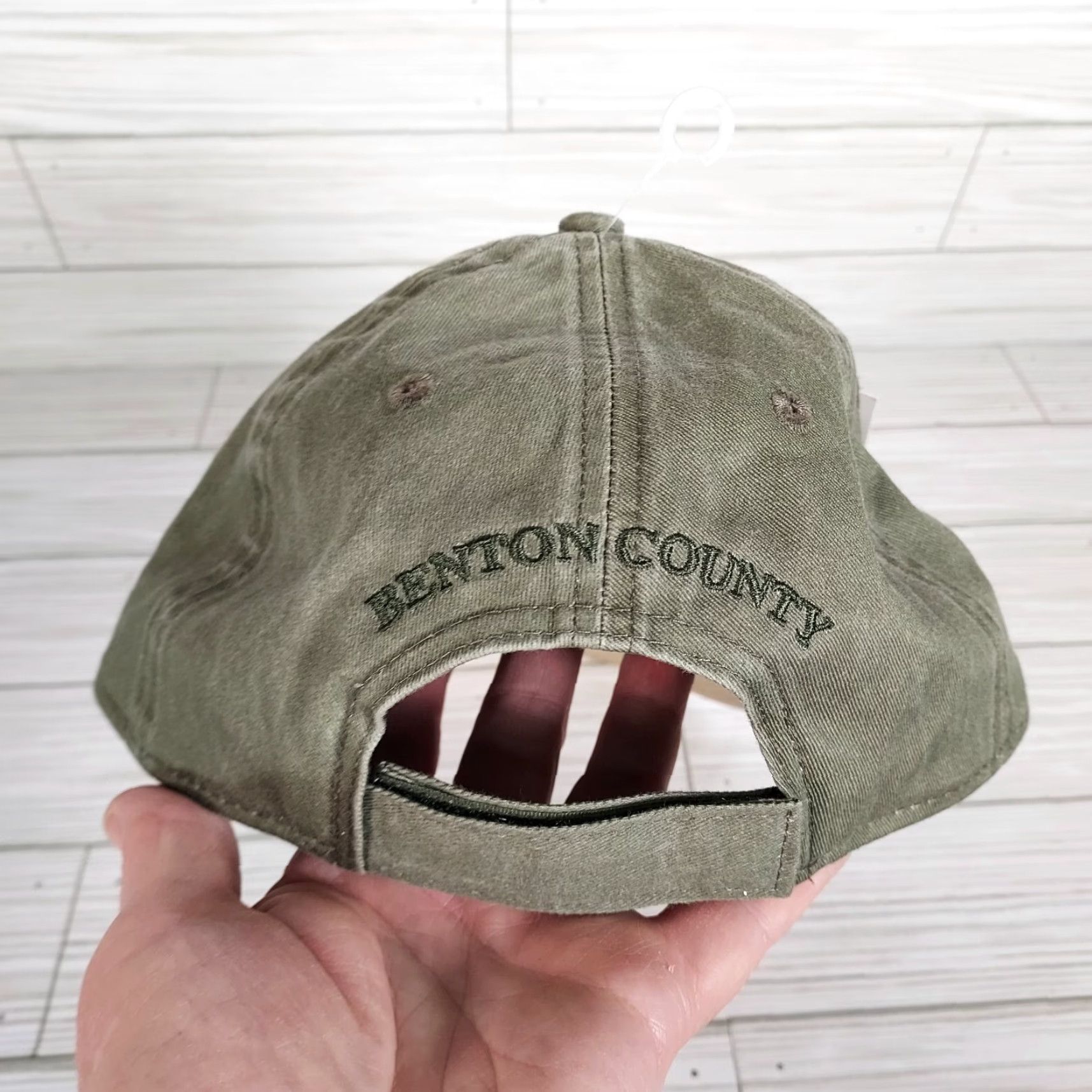 Vintage Ducks Unlimited Hat Cap Green Strap Back Hunting Conservation Benton County Men Adjustable Baseball Cap Size ONE SIZE - 4 Thumbnail