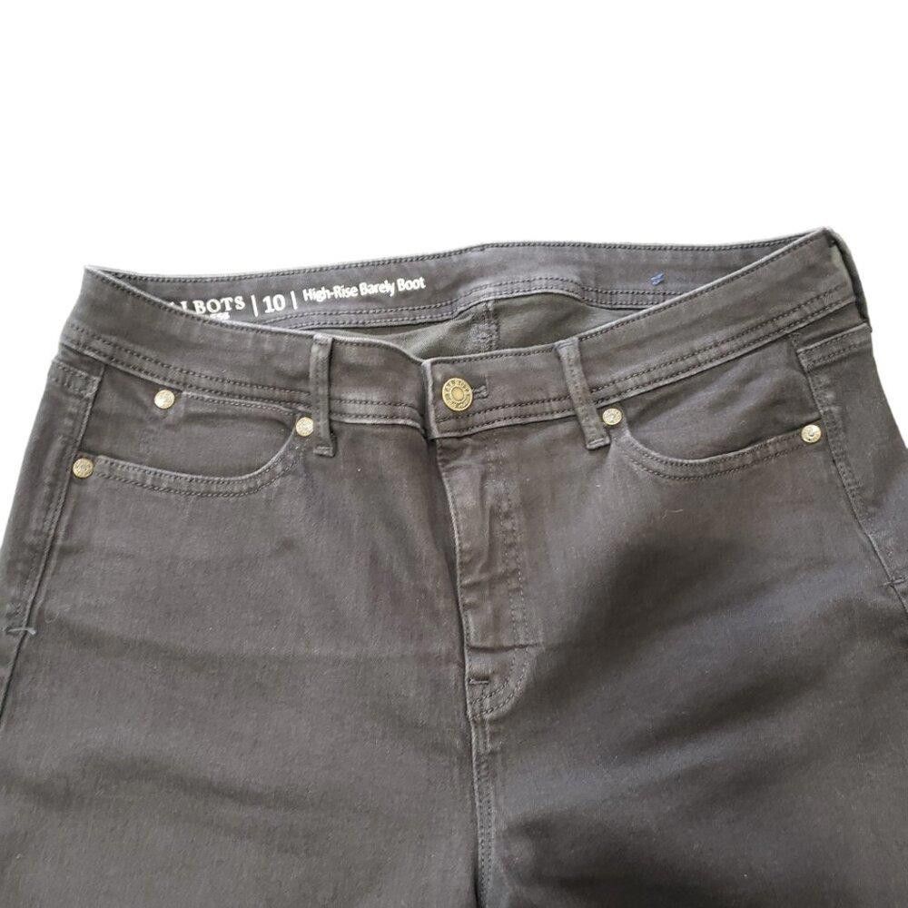 Designer CT1471 Talbots Flawless High Rise Barely There Black Jean 10 Size 32" / US 10 / IT 46 - 2 Thumbnail