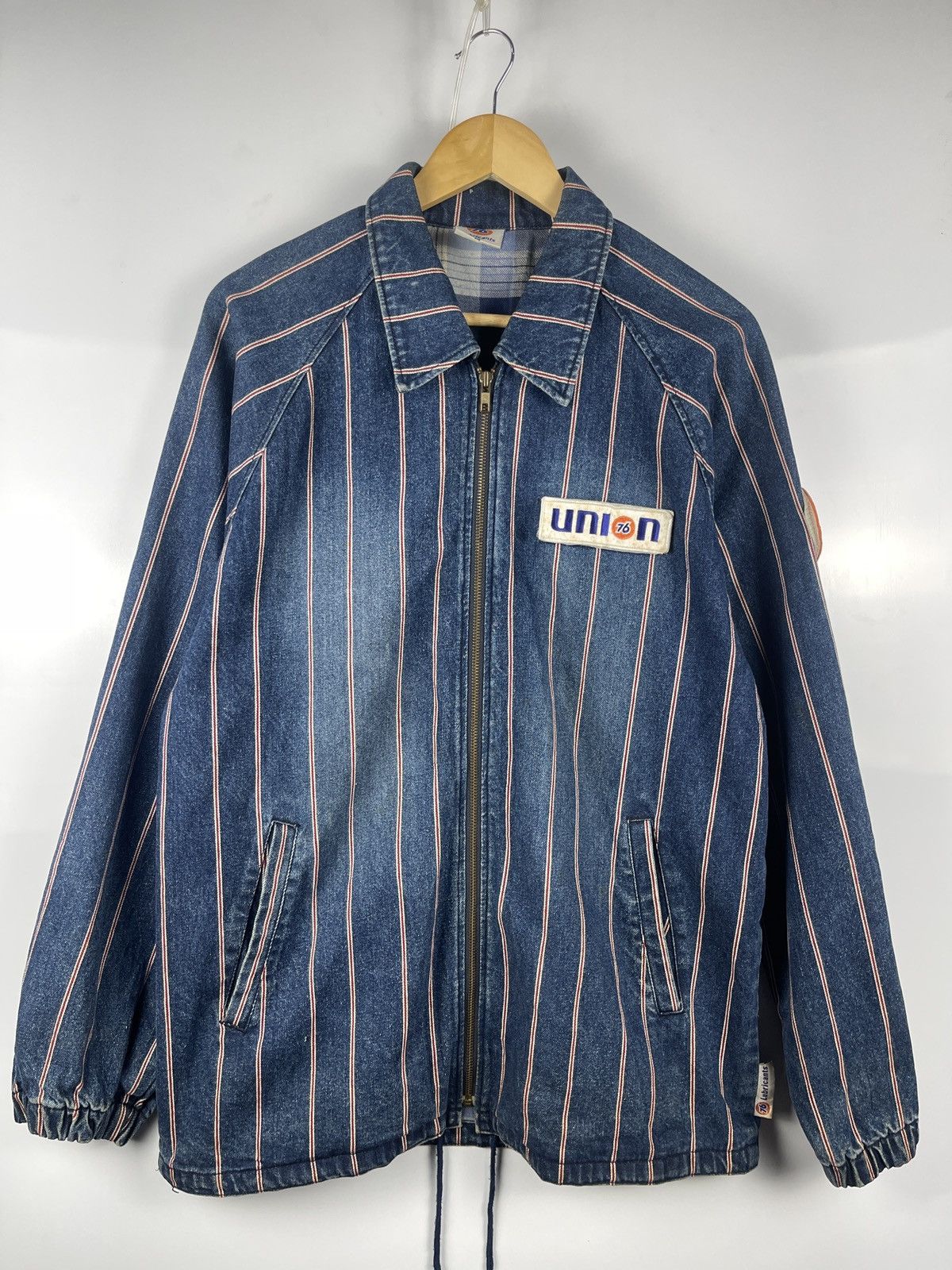 Union LA × Vintage Vintage 76 Lubricants Selvedge Zipper Denim Jacket Size US M / EU 48-50 / 2 - 1 Thumbnail