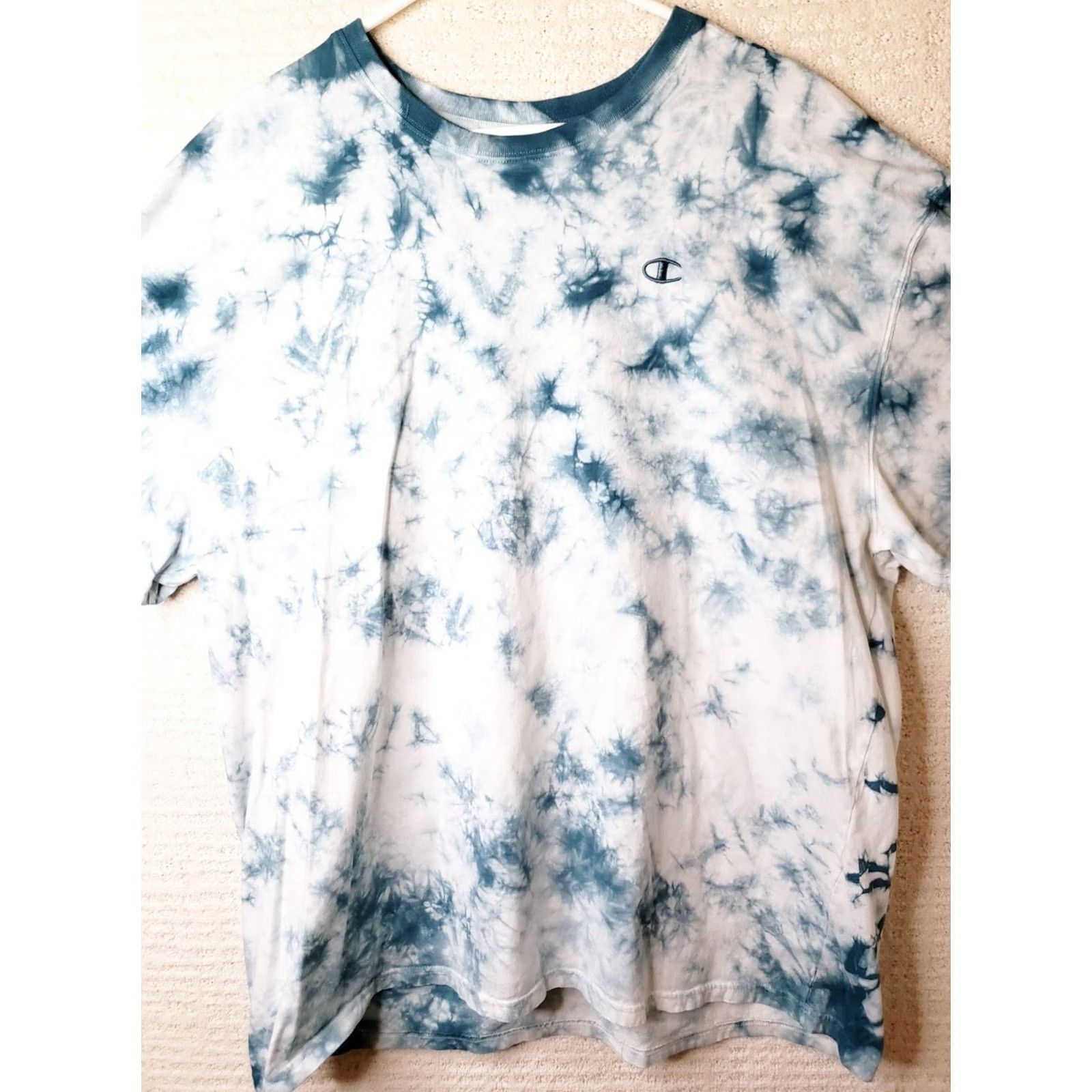 Champion Champion Shirt Men's 2XL White Green Water Camo Logo Short Sleeve Crewneck Size US XXL / EU 58 / 5 - 2 Thumbnail