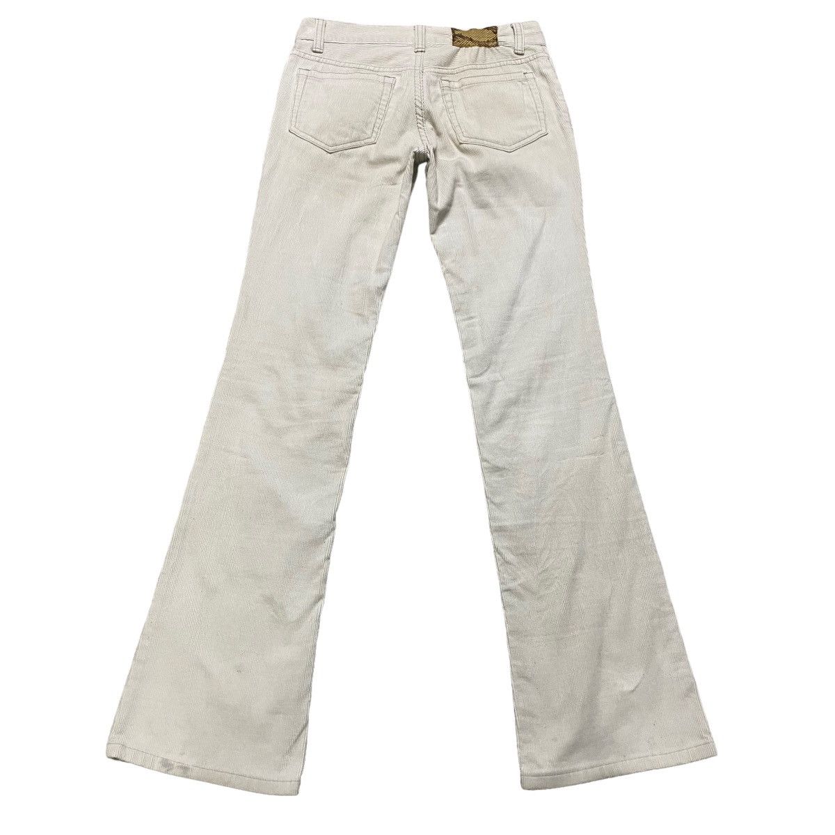 image of 5351 Pour Les Hommes Corduroy Low Flare Pants in White, Men's (Size 28)