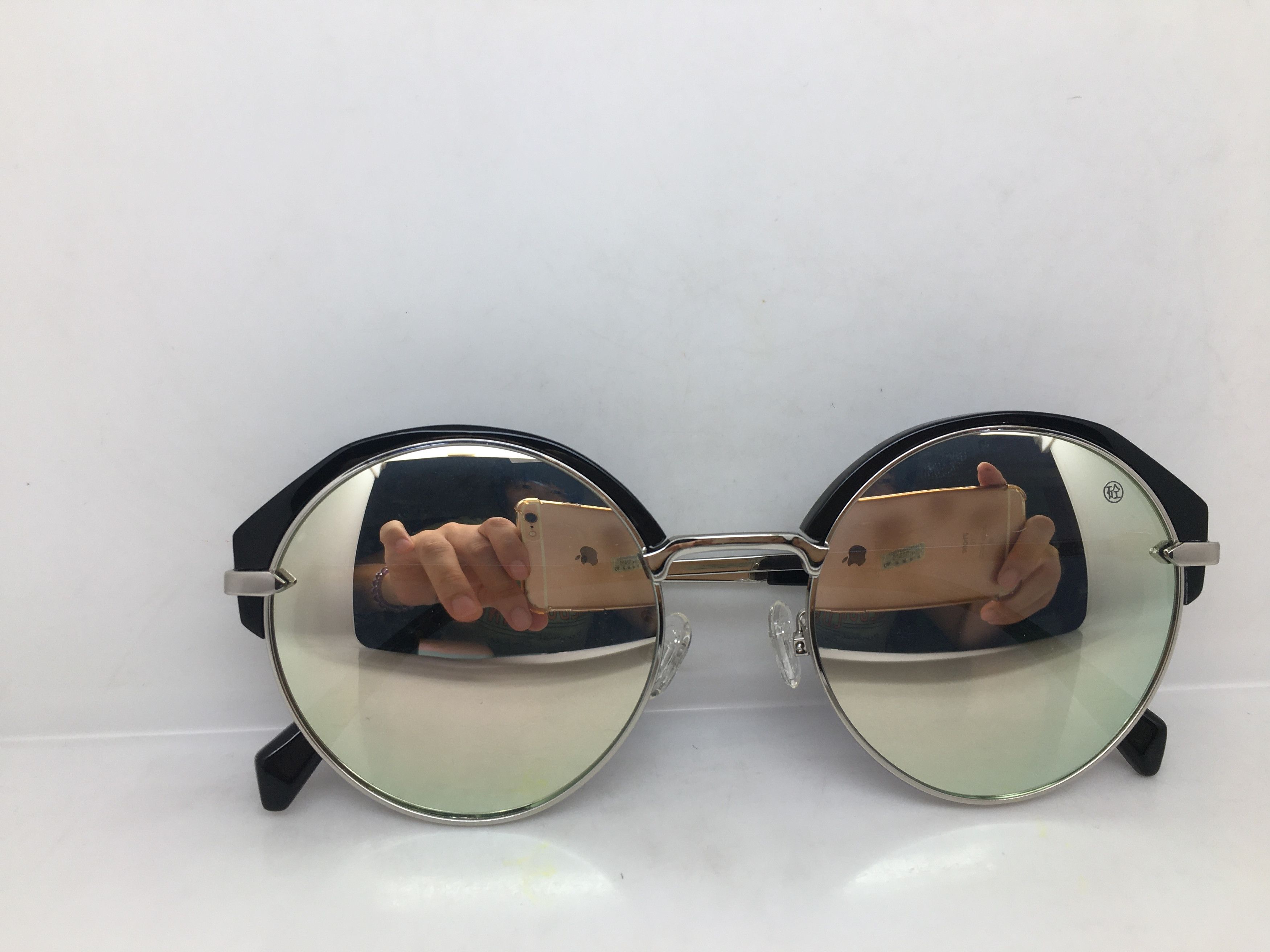 Other Black Silver Round Sunglasses Frame Size ONE SIZE - 6 Thumbnail