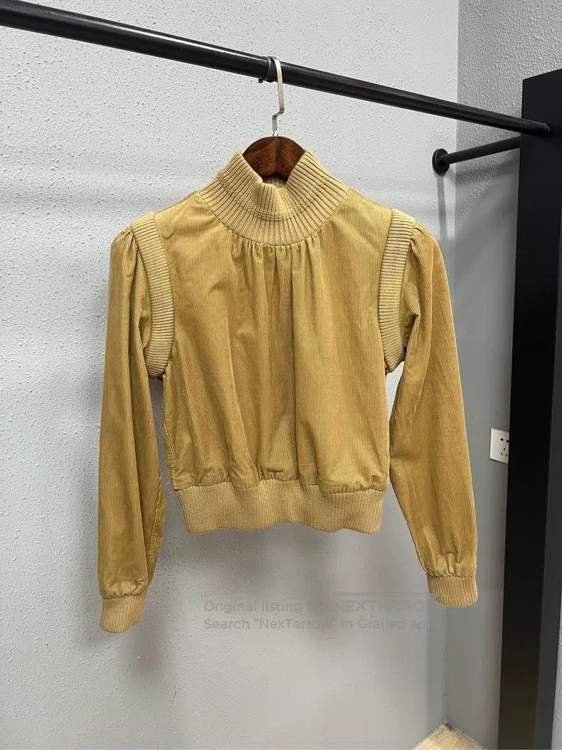 Saint Laurent Paris Saint Laurent Paris Brown Colorblock Crew Neck Top Size XXS / US 00 / IT 34 - 1 Thumbnail