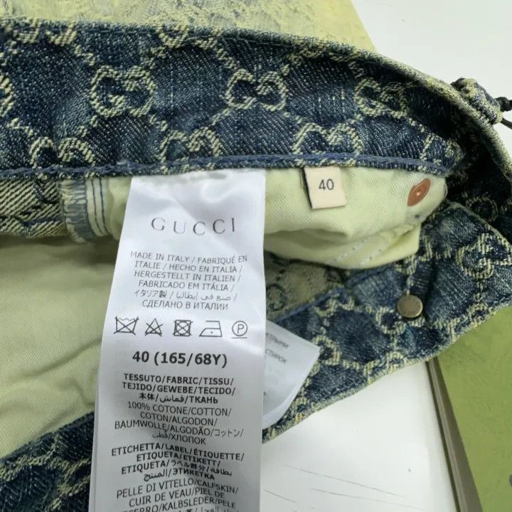 Gucci Gucci GG A-Line Denim Skirt in Blue Black-2507 Size 39" - 3 Thumbnail