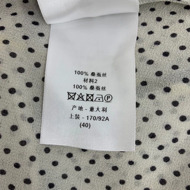 Dior Dior Beige polka dot heart full print mulberry silk single Size M / US 6-8 / IT 42-44 - 7 Thumbnail