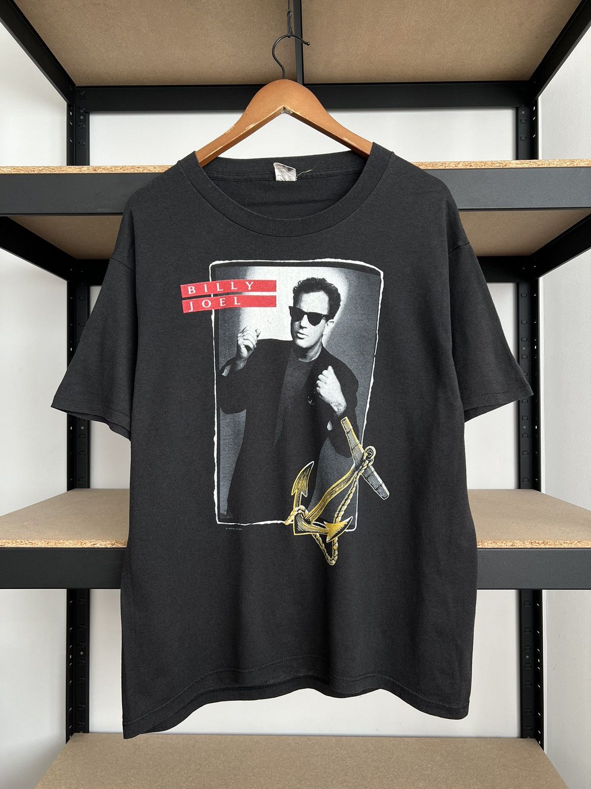 Band Tees Vintage 1989 Billy Joel Storm Front Tour 89-90 Black T-shirt Size US L / EU 52-54 / 3 - 1 Thumbnail