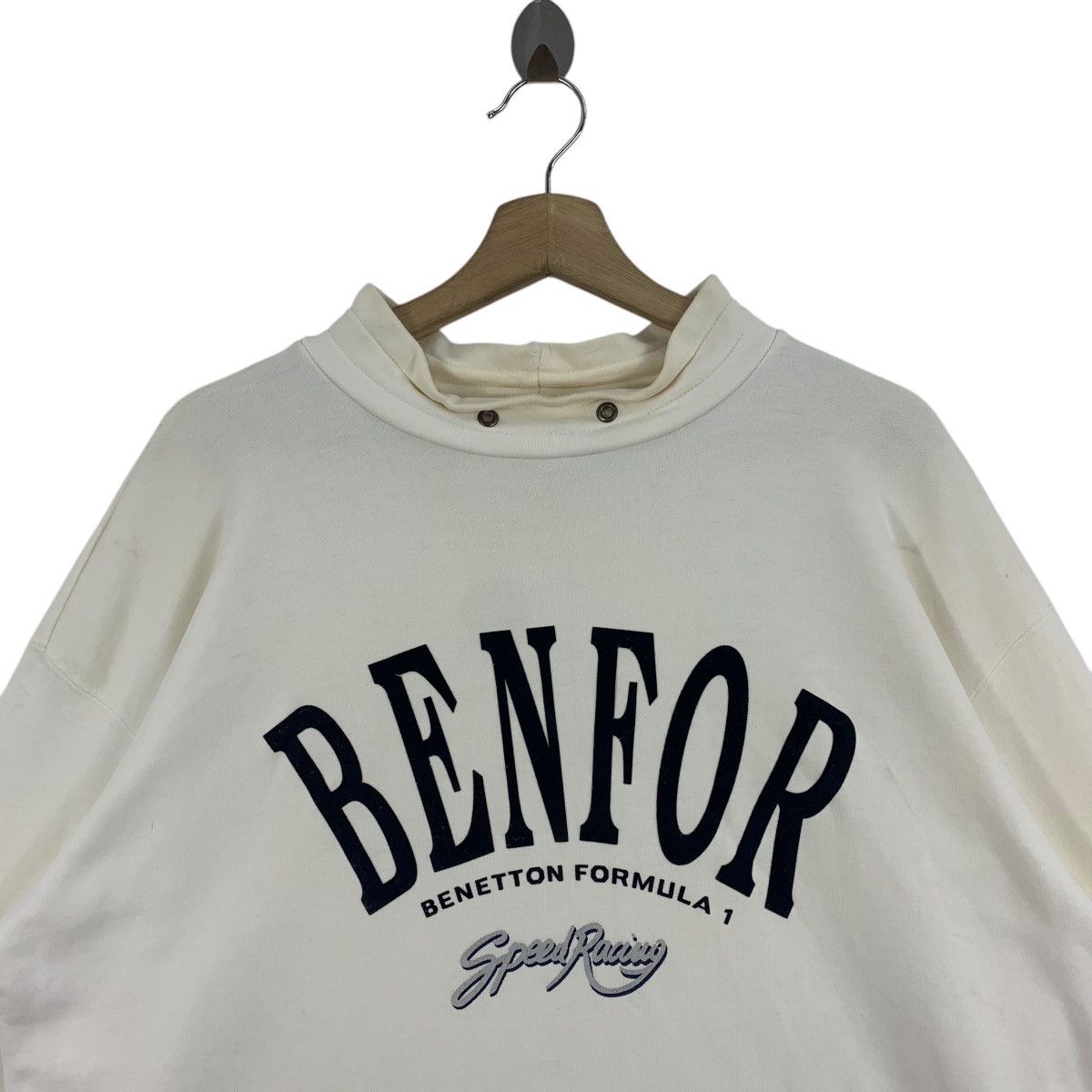 Benetton × Vintage Vintage BENETTON Racing Team BENFOR Spellout Sweatshirt Size US L / EU 52-54 / 3 - 2 Thumbnail