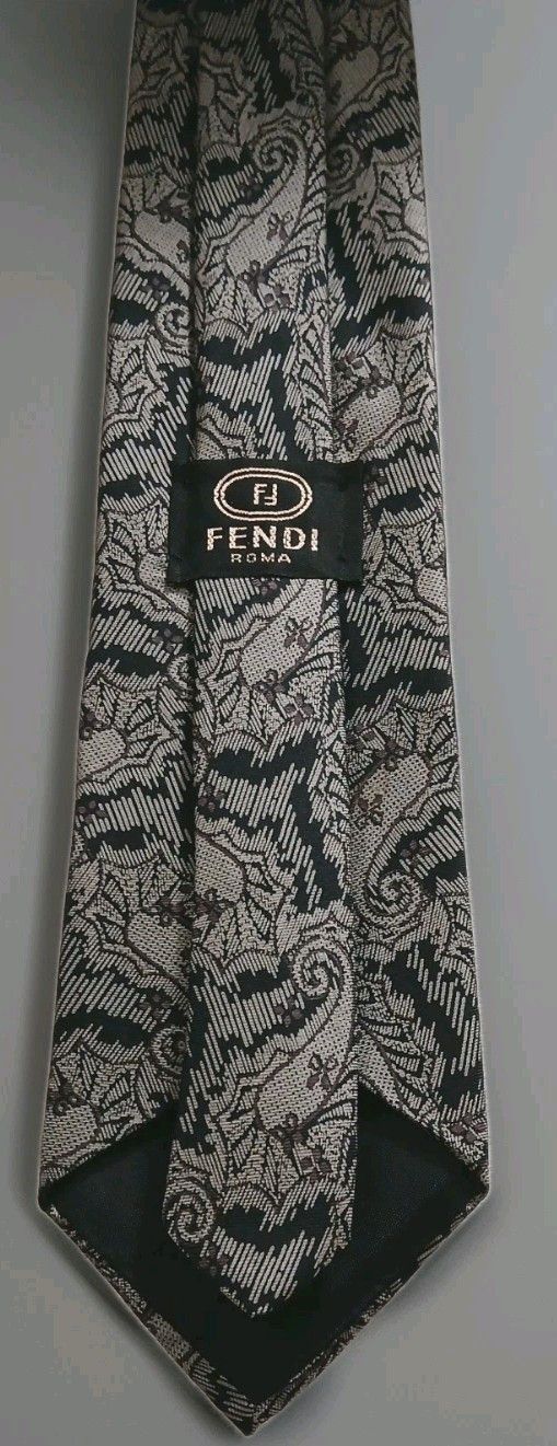 Fendi Vintage 90s Fendi Italy Silk Paisley Tie Size ONE SIZE - 4 Thumbnail