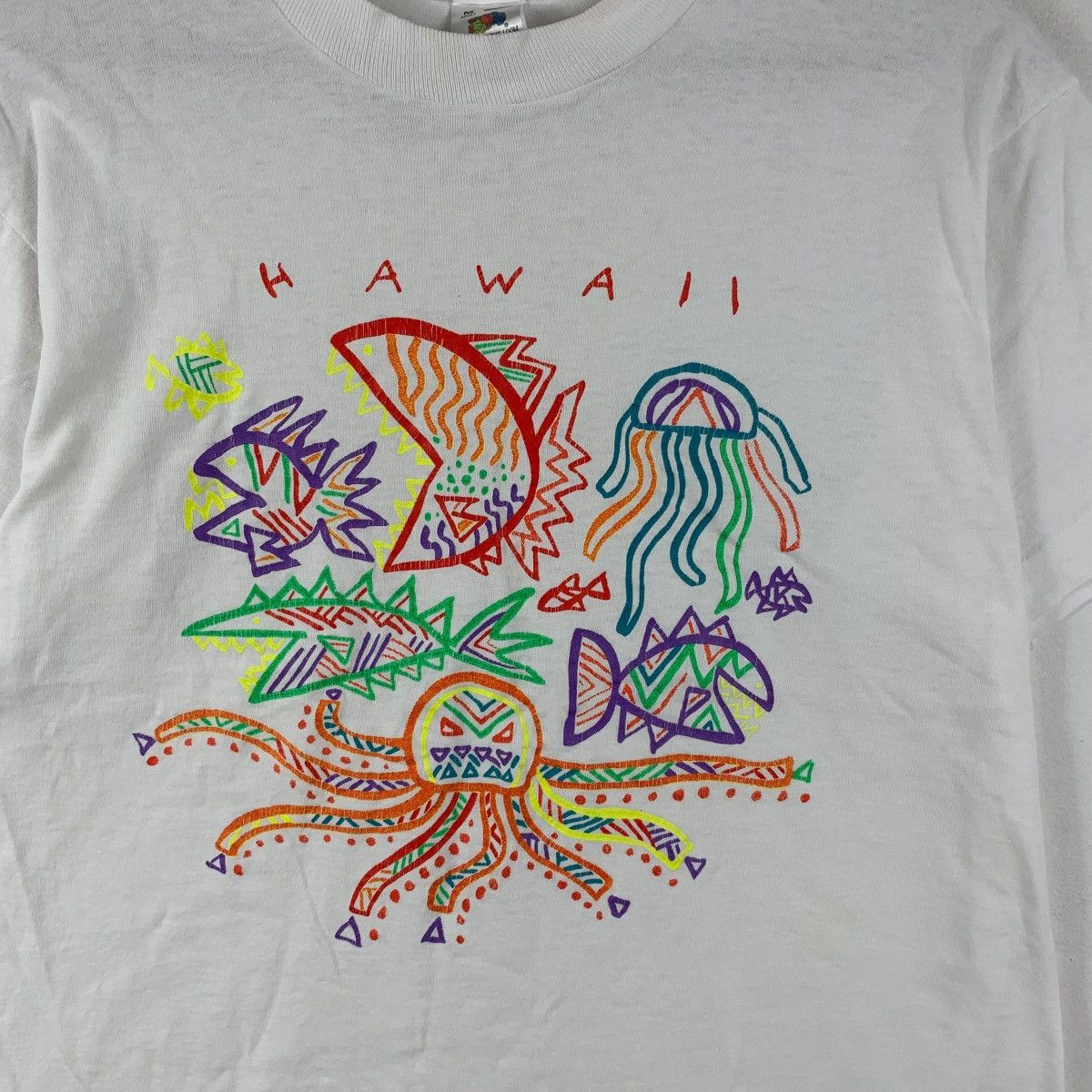 Fruit Of The Loom Vintage 90’ FRUIT OF THE LOOM HAWAII Painting Tee Shirt Size M / US 6-8 / IT 42-44 - 4 Thumbnail