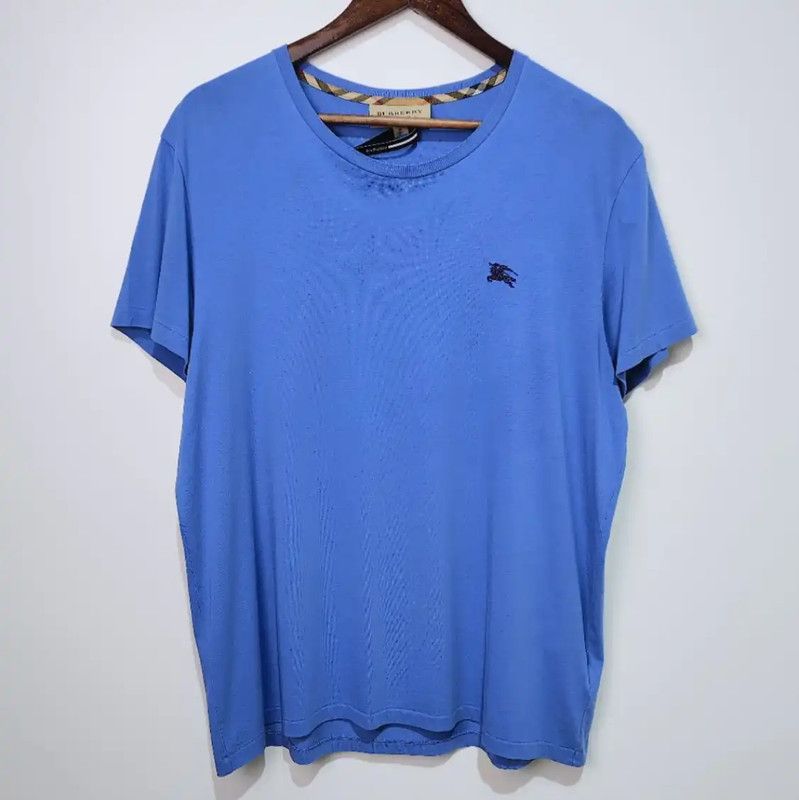 Burberry Burberry Blue Cotton T-Shirt for Women Size XL / US 12-14 / IT 48-50 - 1 Thumbnail