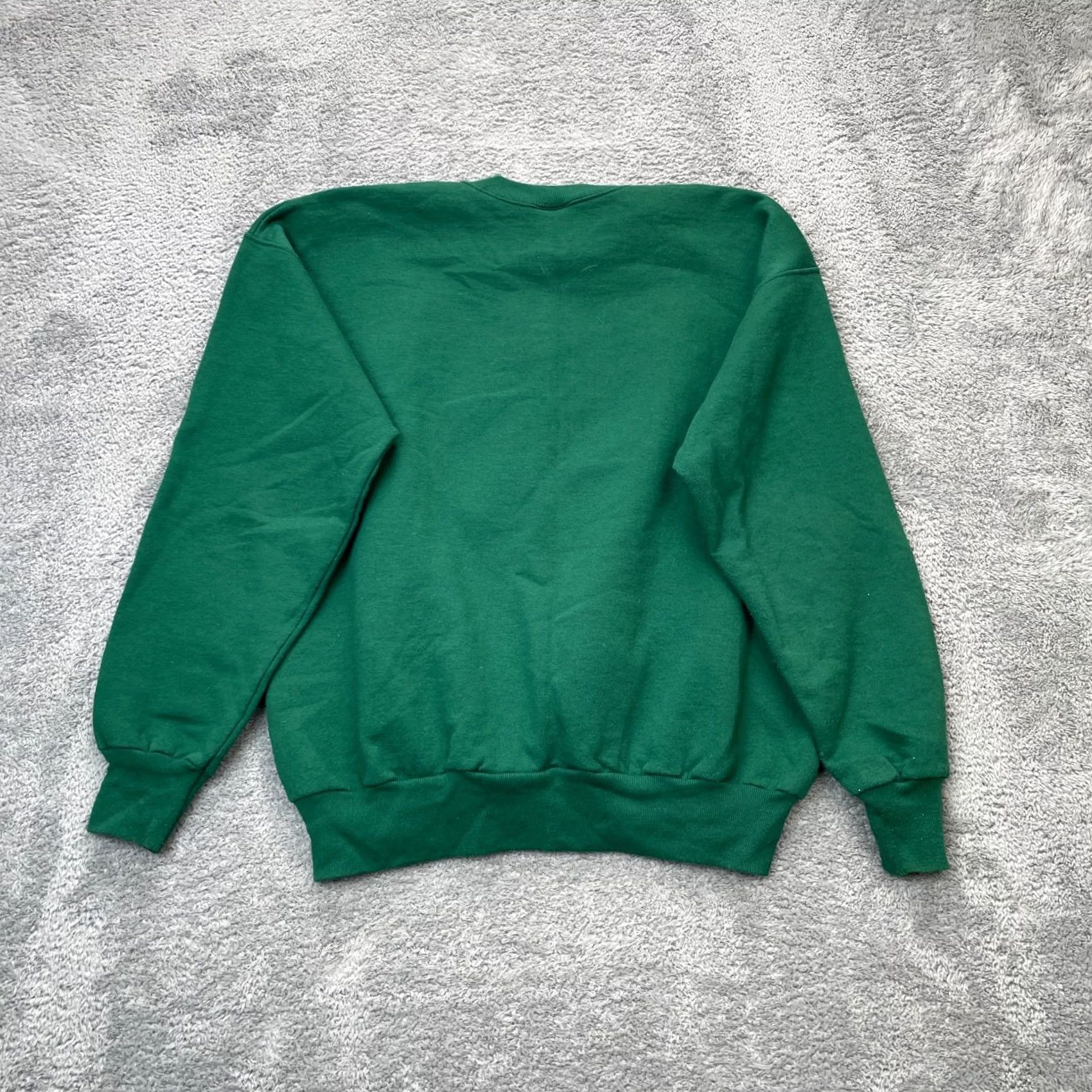 Hanes VINTAGE Hanes Sweatshirt Mens Large Green Christmas 80s 90s Logo Embroidered Graphic Print Crew Neck Pullover Fleece Coat Style Shirt Size US L / EU 52-54 / 3 - 2 Thumbnail