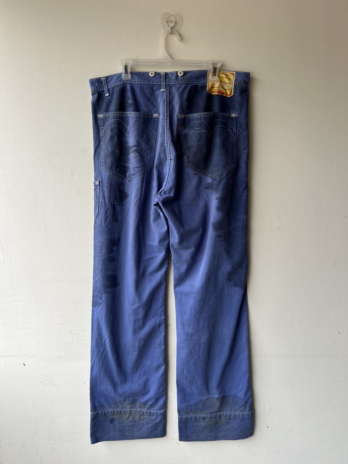 Levi's Archive 2003 Levi’s Red HOLDEN Waxed Stains Cotton Work Pant Size US 34 / EU 50 - 3 Thumbnail