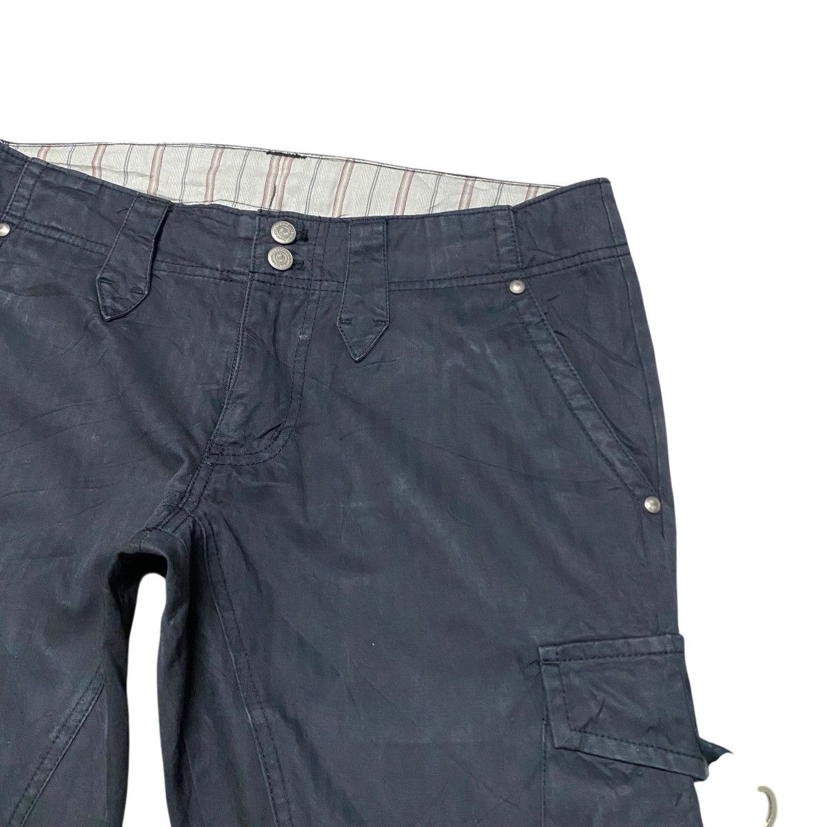 Japanese Brand × Tornado Mart Tornado Mart Cargo Flare Pants Faded Black Size 28" / US 6 / IT 42 - 5 Thumbnail