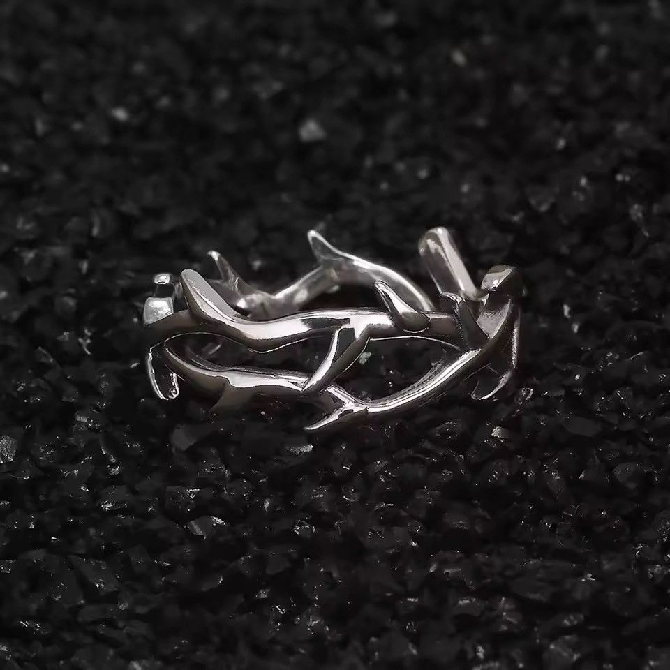 Sterling Silver Sterling Silver 925 Gothic Punk Adjustable Ring Size ONE SIZE - 2 Thumbnail