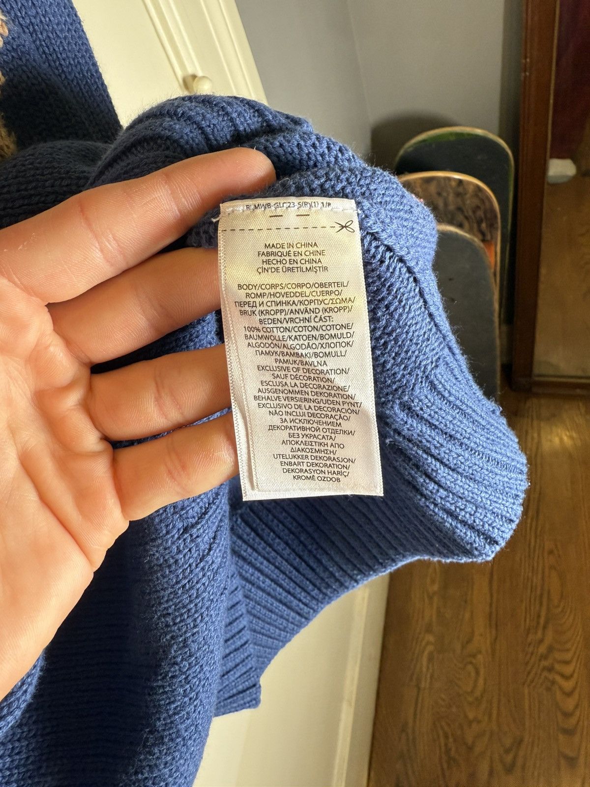 Polo Ralph Lauren POLO RALPH LAUREN KNIT BEAR SWEATER RL 67 SURF Size US M / EU 48-50 / 2 - 8 Thumbnail