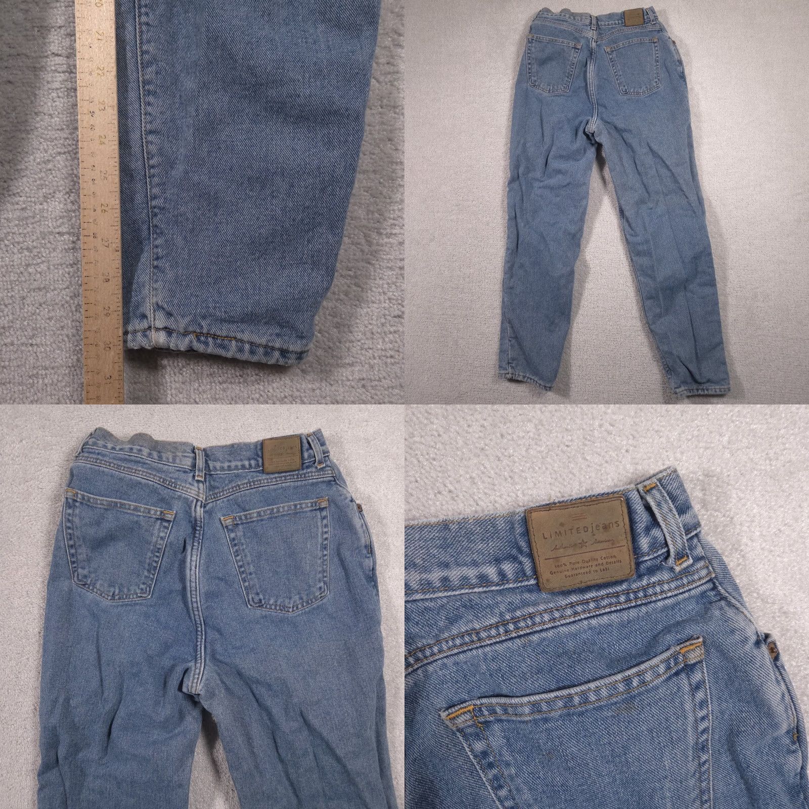 Vintage VINTAGE LIMITEDjeans Jeans Womens 12R Blue High Rise Lined Tapered Denim 90s Size 34" / US 12 / IT 48 - 9 Thumbnail