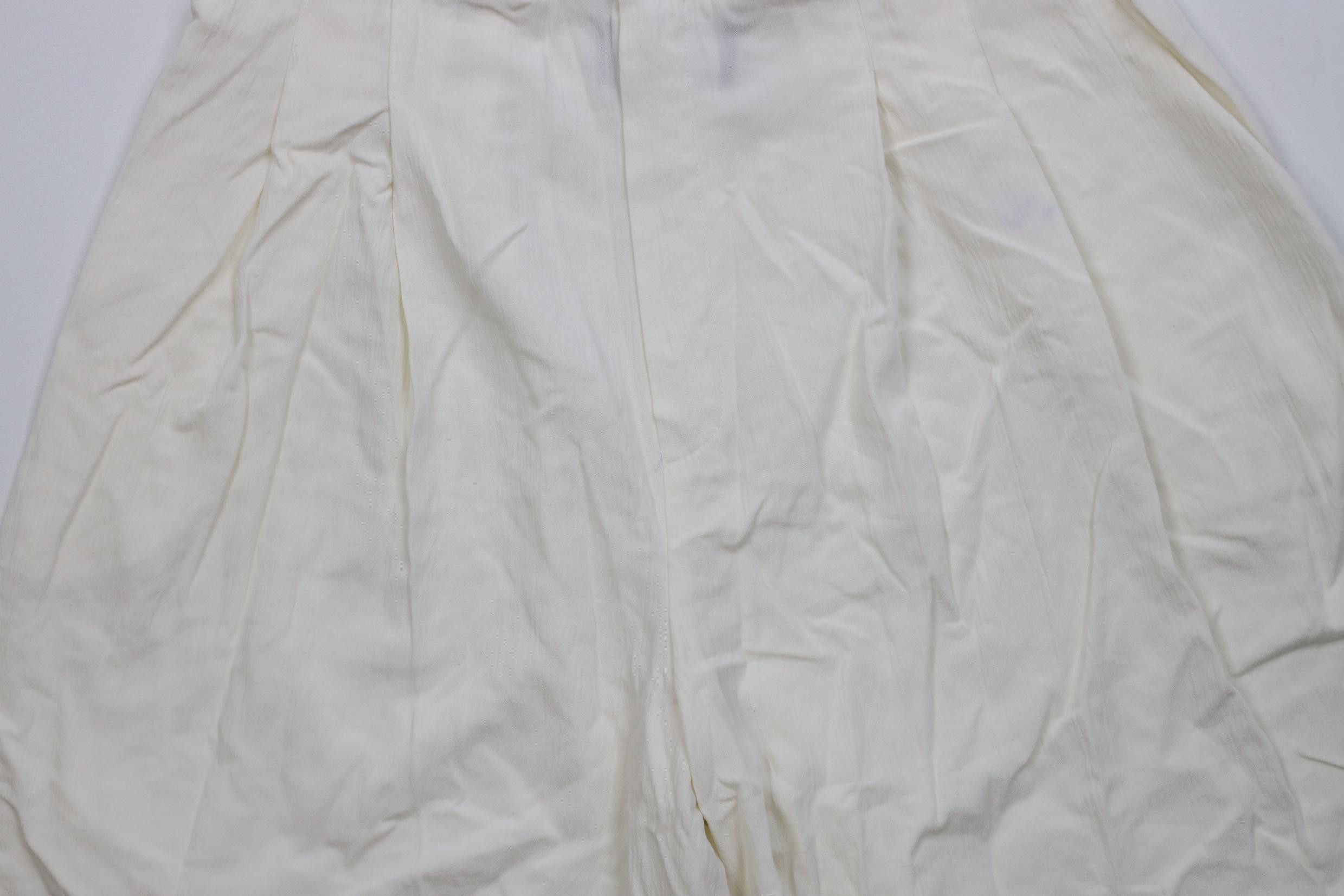 Vintage Vtg 90s Streetwear Gabardine Baggy Chino Shorts Cream USA Size 32" / US 10 / IT 46 - 3 Thumbnail
