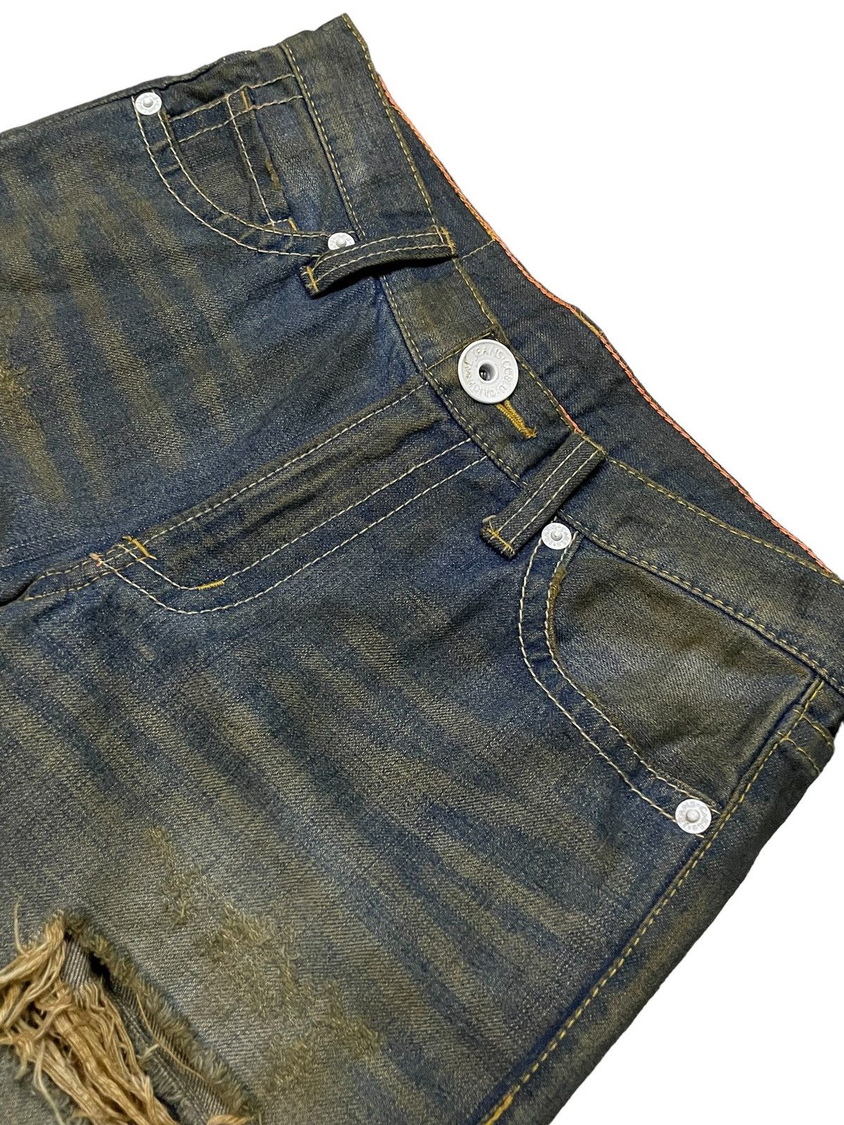 Hysteric Glamour × In The Attic Co&Lu Japan Mud Wash Distressed Jeans Size US 30 / EU 46 - 10 Thumbnail